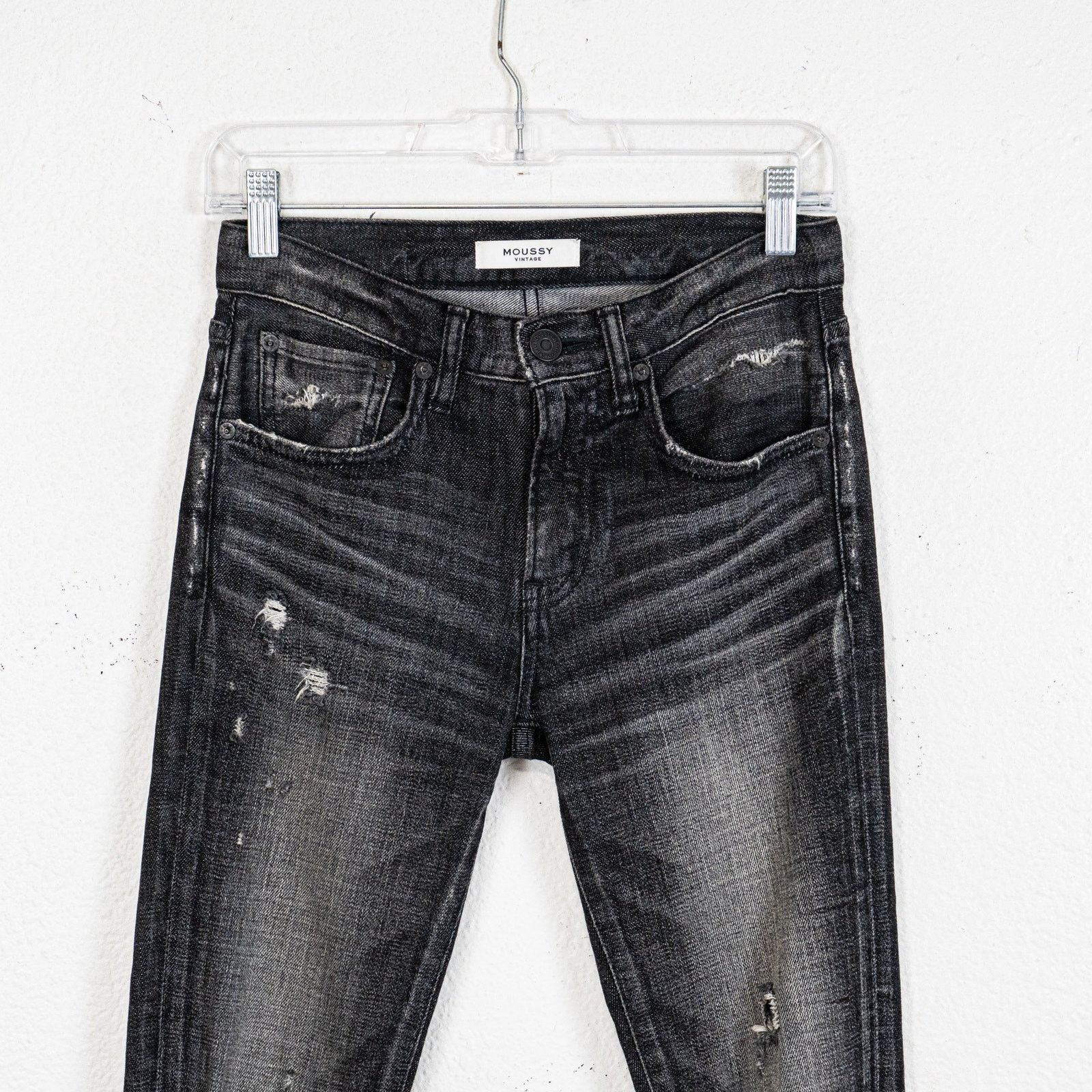 MOUSSY Moussy Vintage Glendele Distressed Cropped Skinny Jeans Size 24" / US 00 / IT 34 - 3 Thumbnail