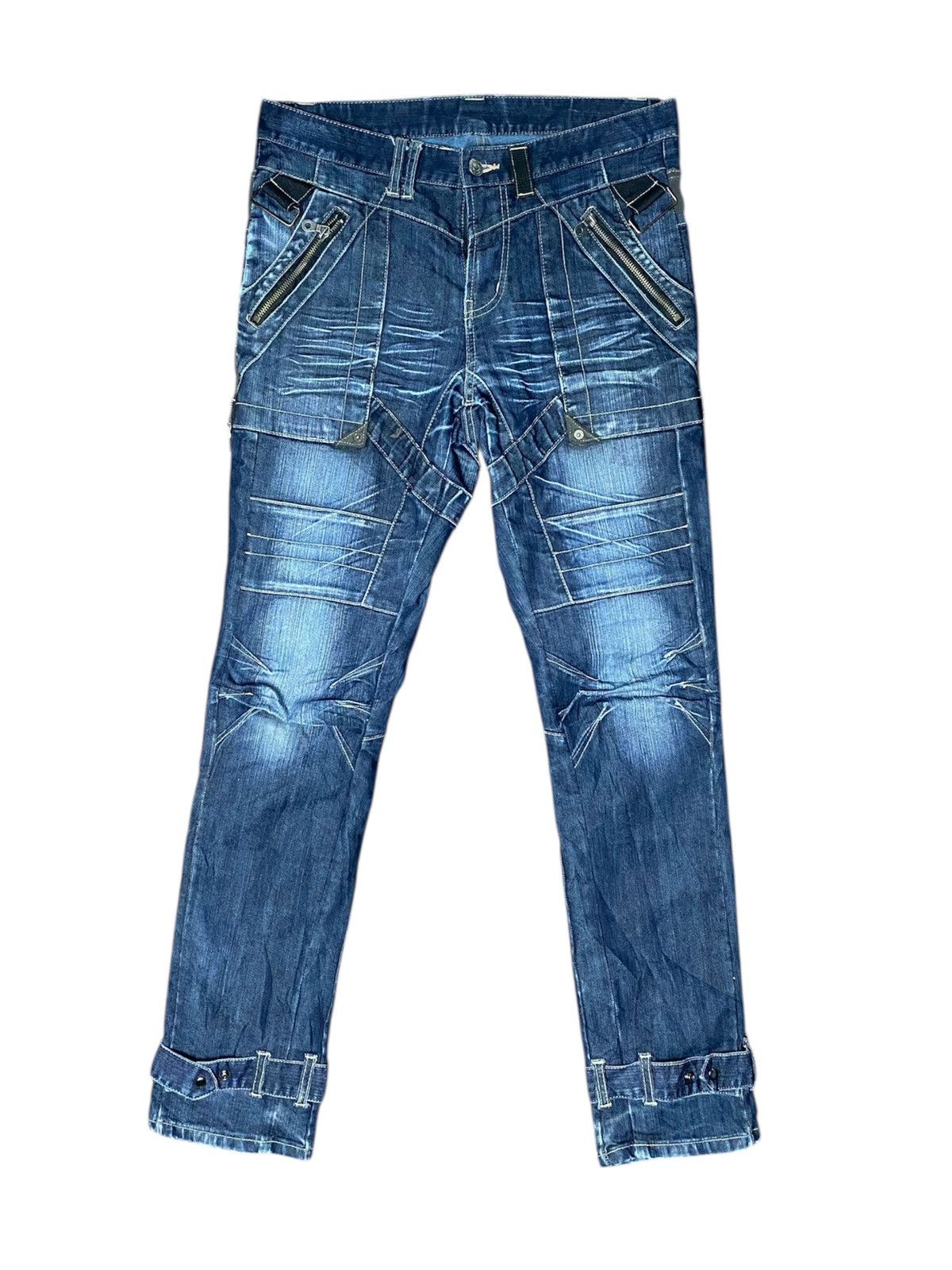 PPFM Rare PPFM Bondage Punk Distressed Denim Size US 31 - 1 Thumbnail