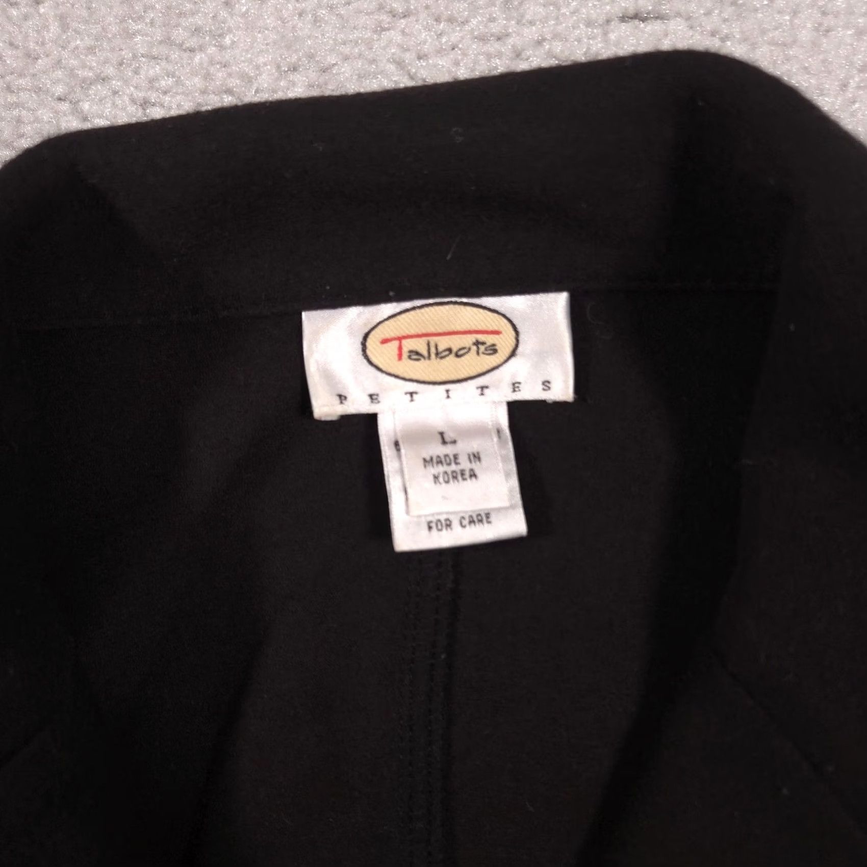 Talbots Talbots Blazer Womens Petite Large Black Two-Button Stretch Jacket Career Work shirt? Size L / US 10 / IT 46 - 6 Thumbnail