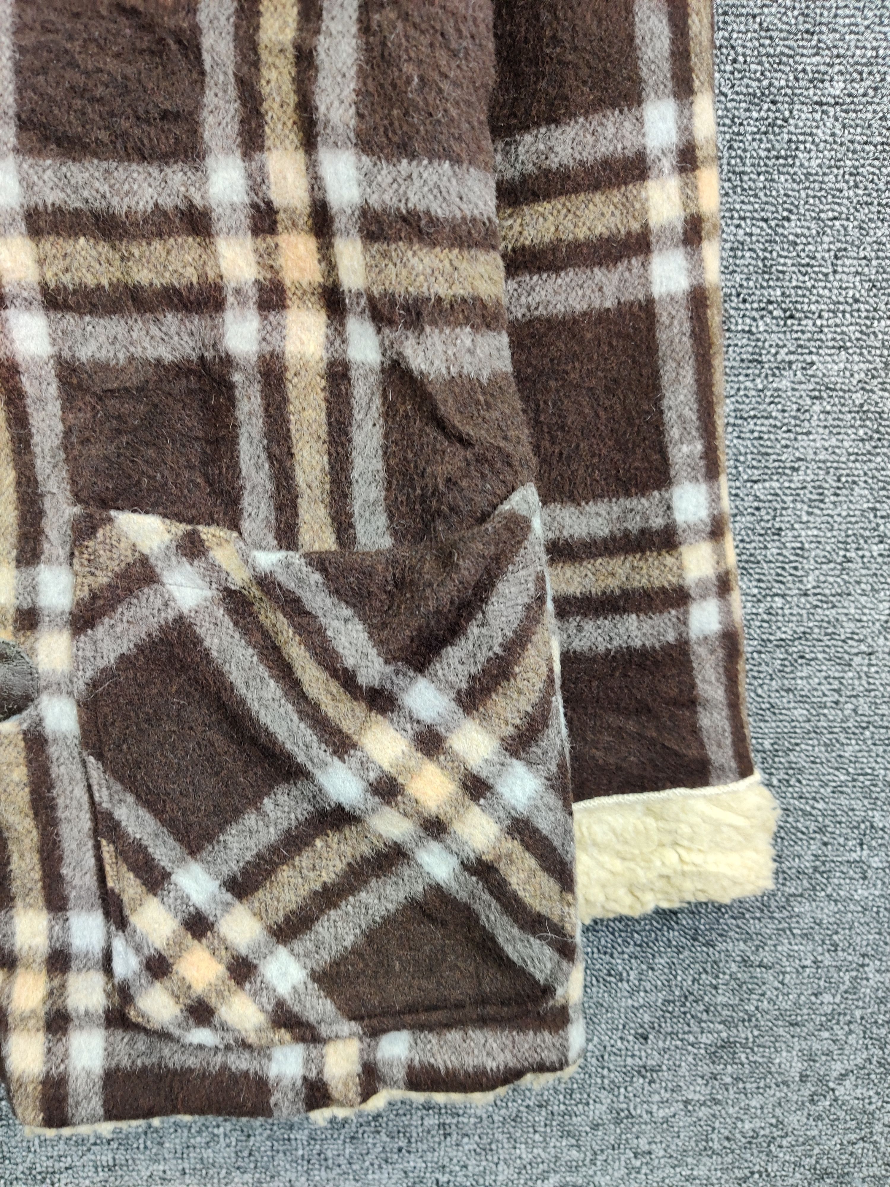 Super Lovers Vintage Super Lovers Plaid Sherpa Lined Hooded Duffle Coat Size US M / EU 48-50 / 2 - 2 Thumbnail