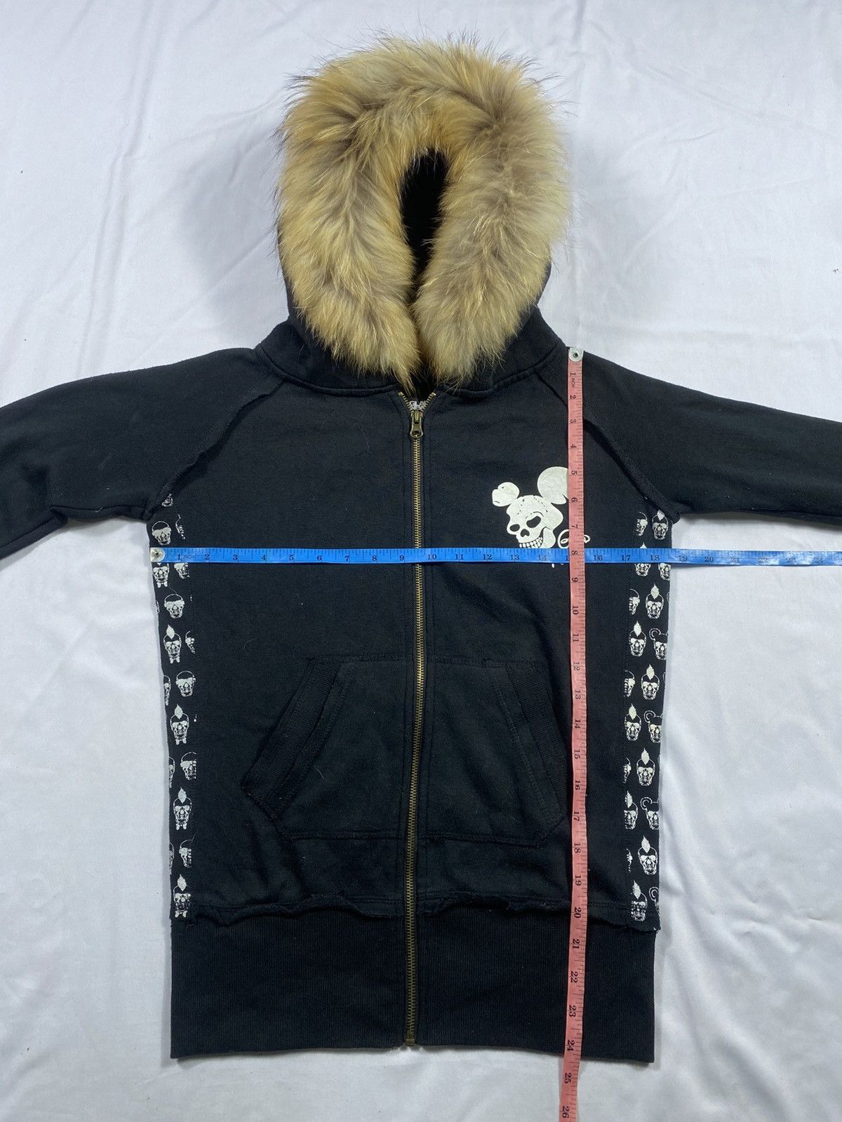 Hysteric Glamour DISTRESSED FUR ZIPPER HOODIE SKULL LGB STYLE Size US M / EU 48-50 / 2 - 14 Thumbnail