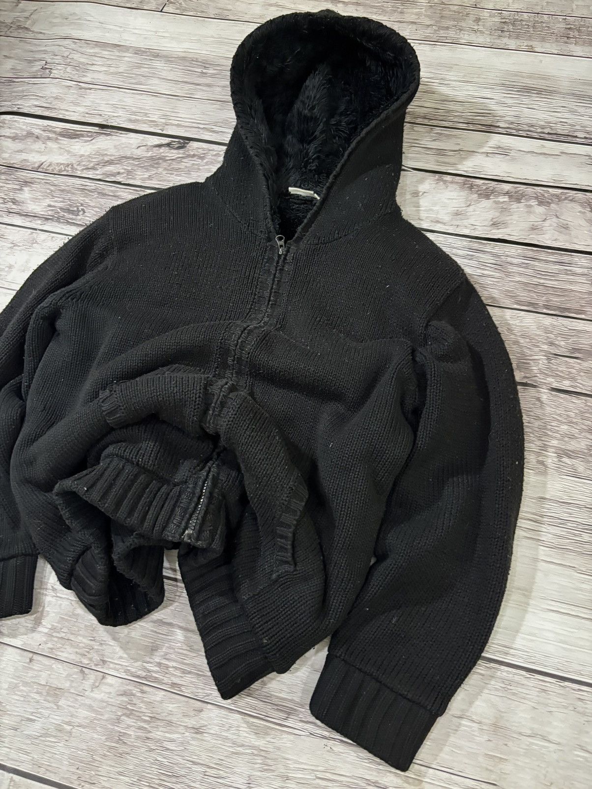 Hysteric Glamour × If Six Was Nine VTG Y2K AVANT GARDE IF SIX WAS NINE STYLE MOHAIR FUR HOODIE Size US L / EU 52-54 / 3 - 5 Thumbnail