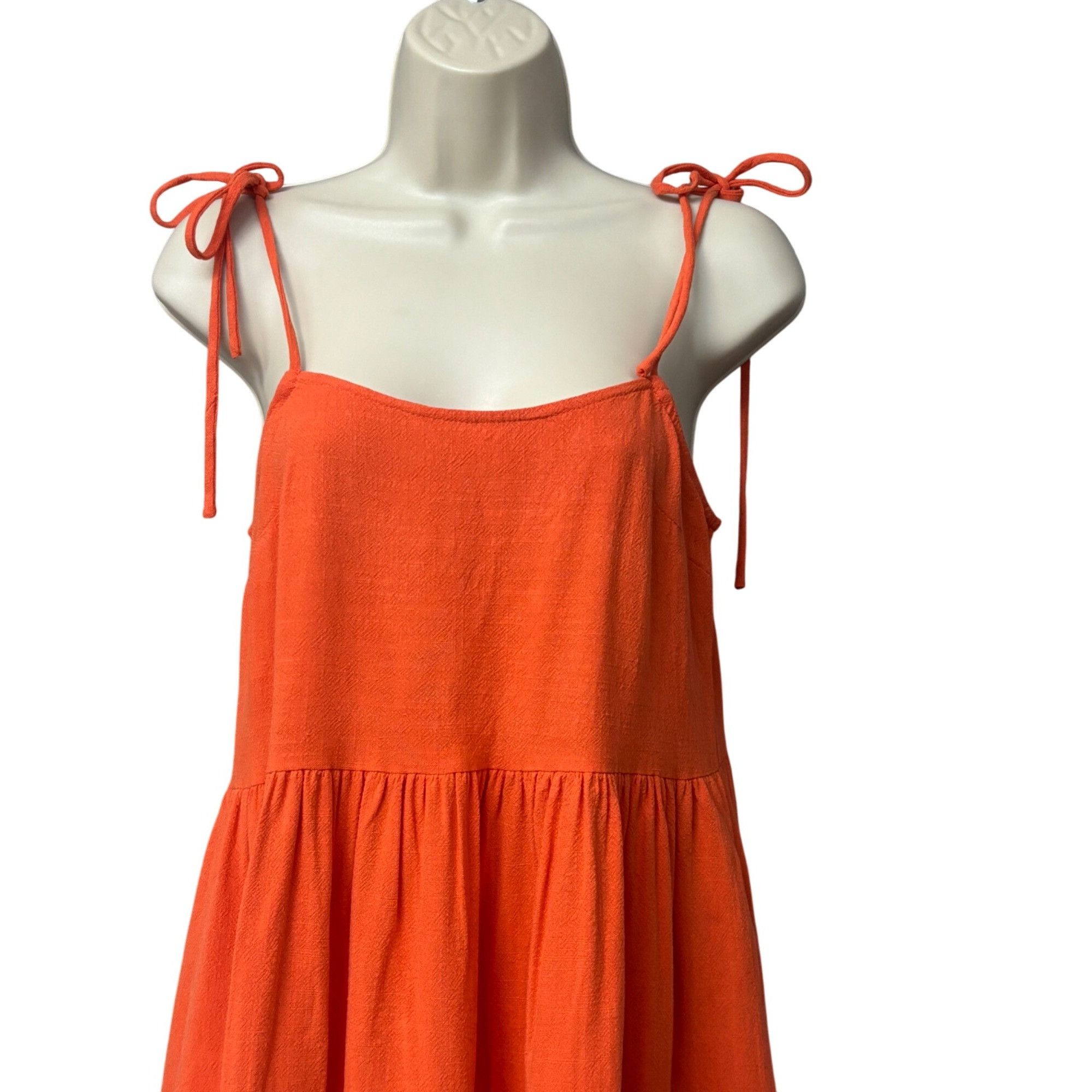 Other Petal & Pup Emerson Tie Strap Linen Blend Minidress, Orange, Size XS / US 0-2 / IT 36-38 - 3 Thumbnail