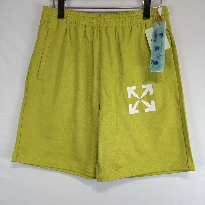 image of Off White O1Rshd1 Single Arrow Skate Track Short In Lime, Men's (Size 32)