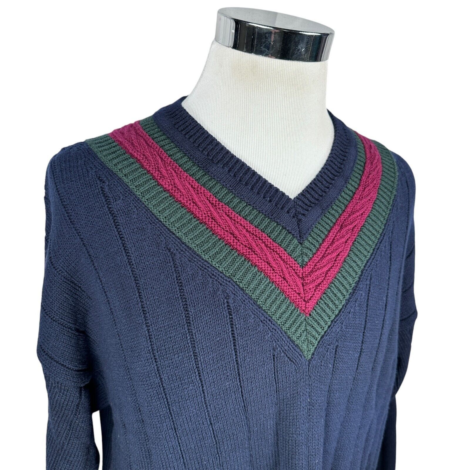 Savile Row Vintage Adirondack Savile Row Sweater Men’s XL Blue V-Neck Size US XL / EU 56 / 4 - 2 Thumbnail