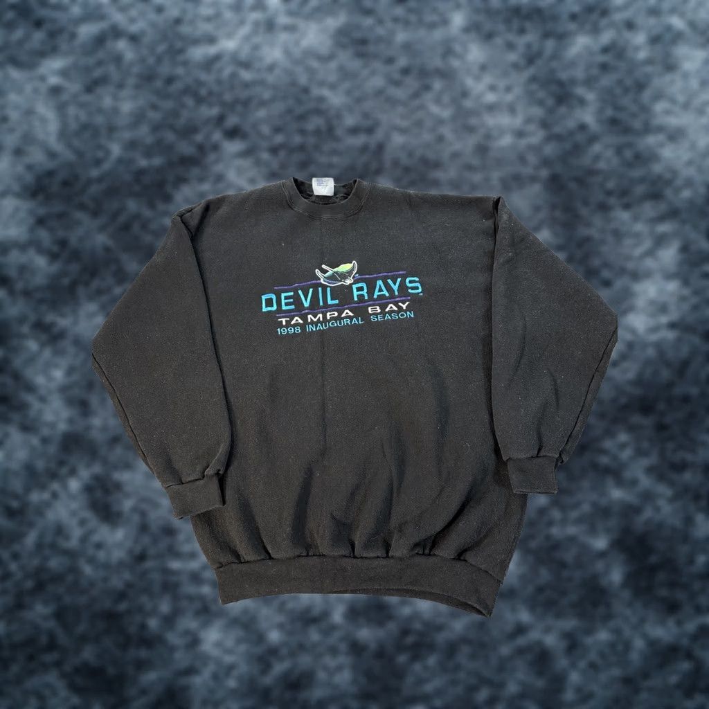 Logo 7 VINTAGE Logo 7 Sweatshirt Mens XL Black Fleece Tampa Bay 1998 Inaugural Season Size US XL / EU 56 / 4 - 1 Thumbnail