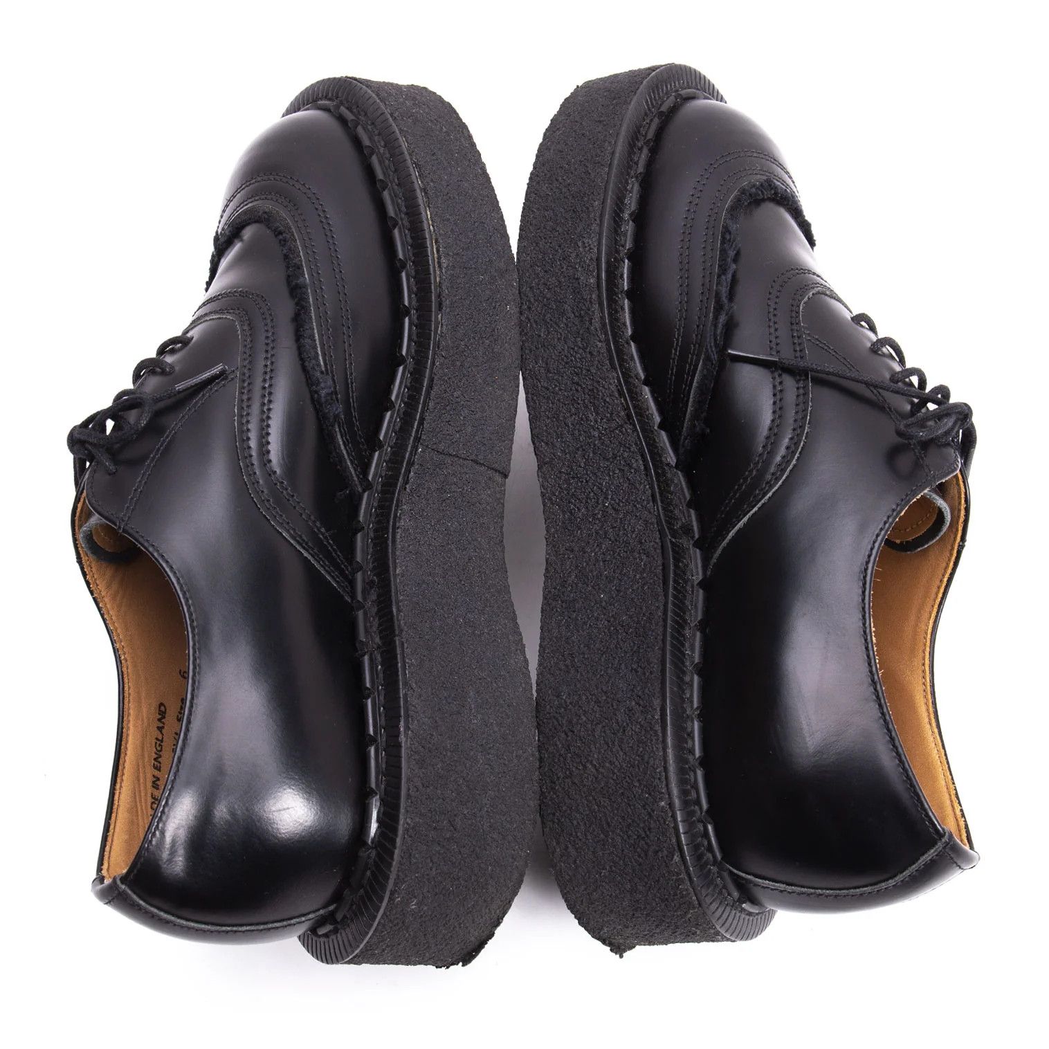 Comme des Garcons Homme Plus Layered Design Leather Oxford Shoes in Black Size 6 Size US 6 / EU 39 - 10 Thumbnail