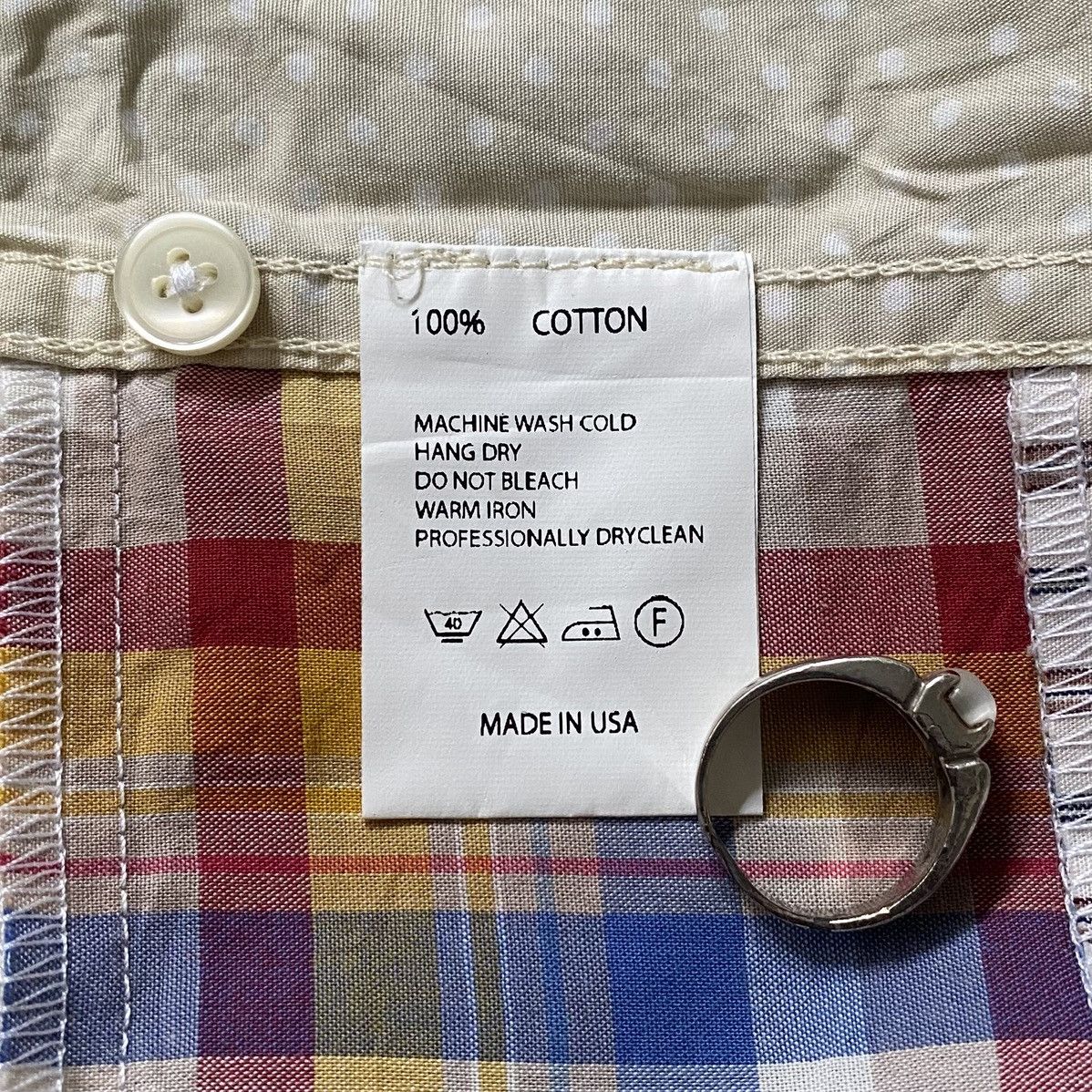 Nepenthes ROUGH & TUMBLE SS15 POLKA DOT BLOCK SHIRT Size US S / EU 44-46 / 1 - 7 Thumbnail