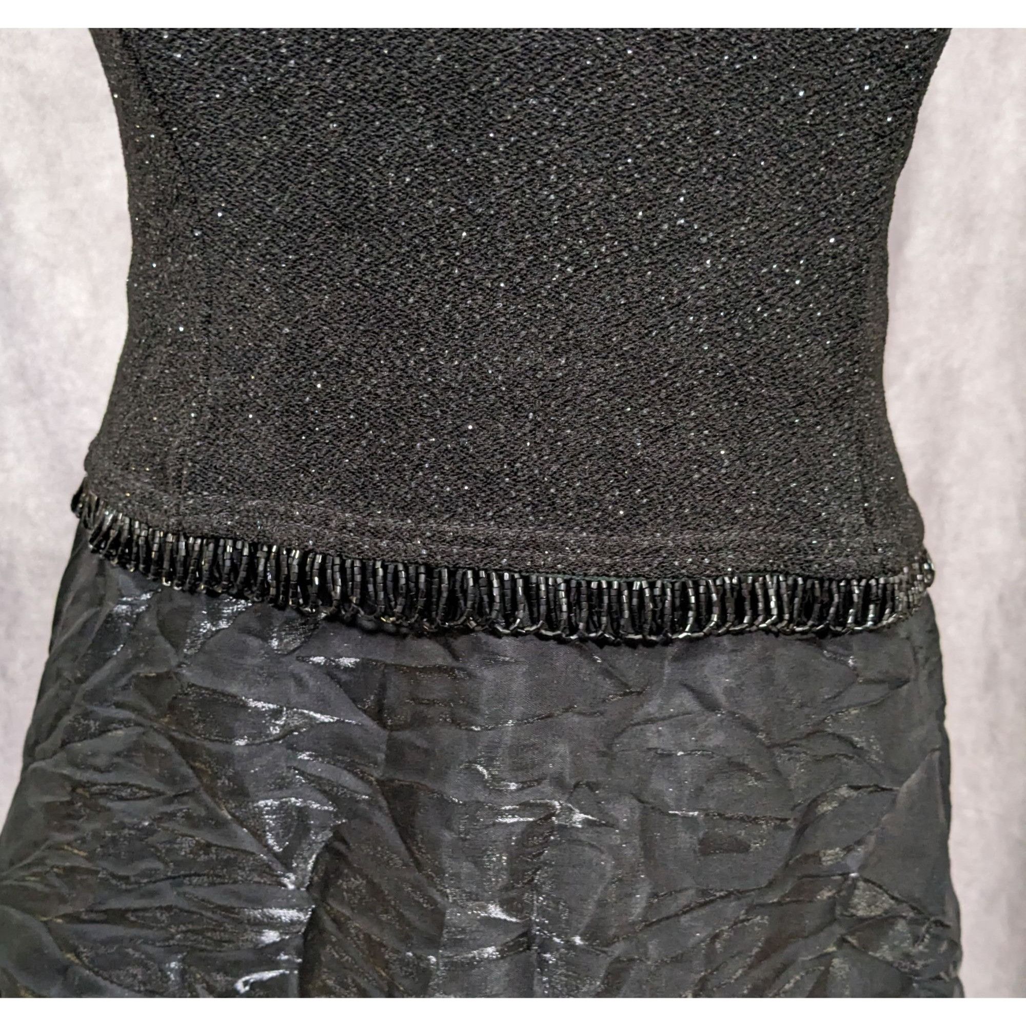 Other Vintage Y2K Gothic Formal Black Strapless Gown Size L / US 10 / IT 46 - 5 Thumbnail