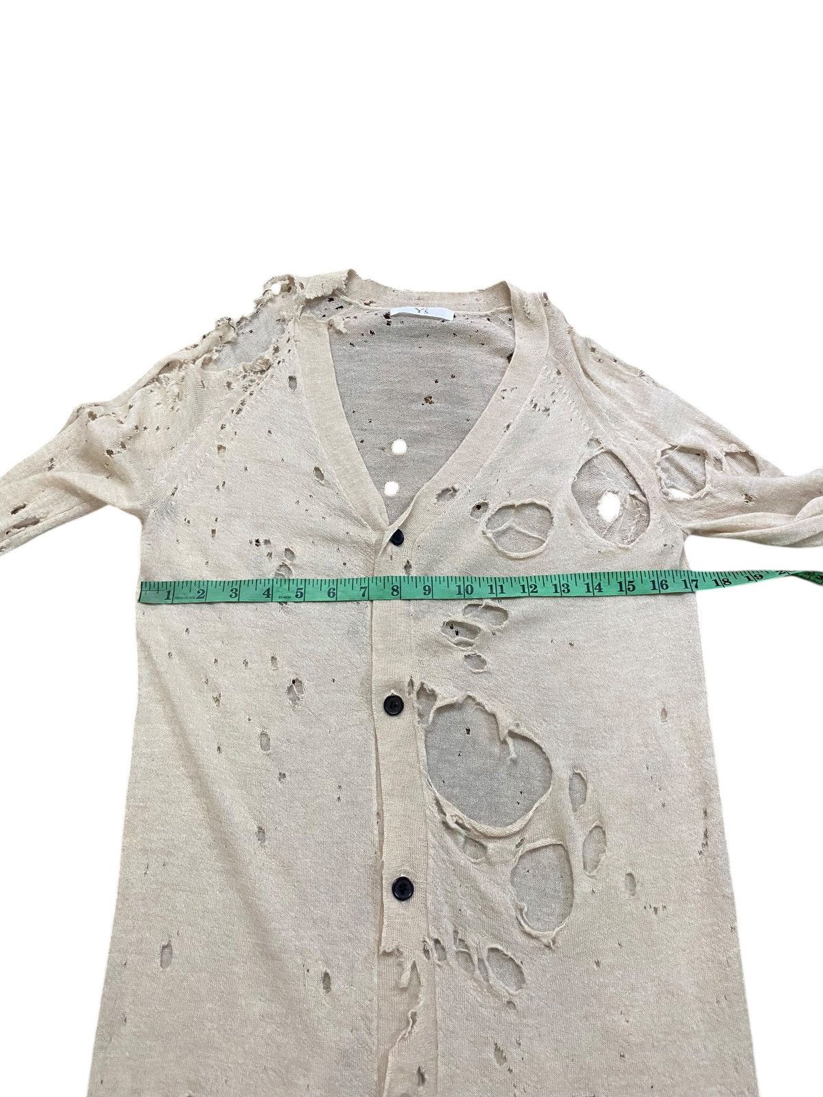 Y's Y's Yohji Yamamoto Destroyed Distressed Cardigan Size 2 Size XS / US 0-2 / IT 36-38 - 18 Thumbnail