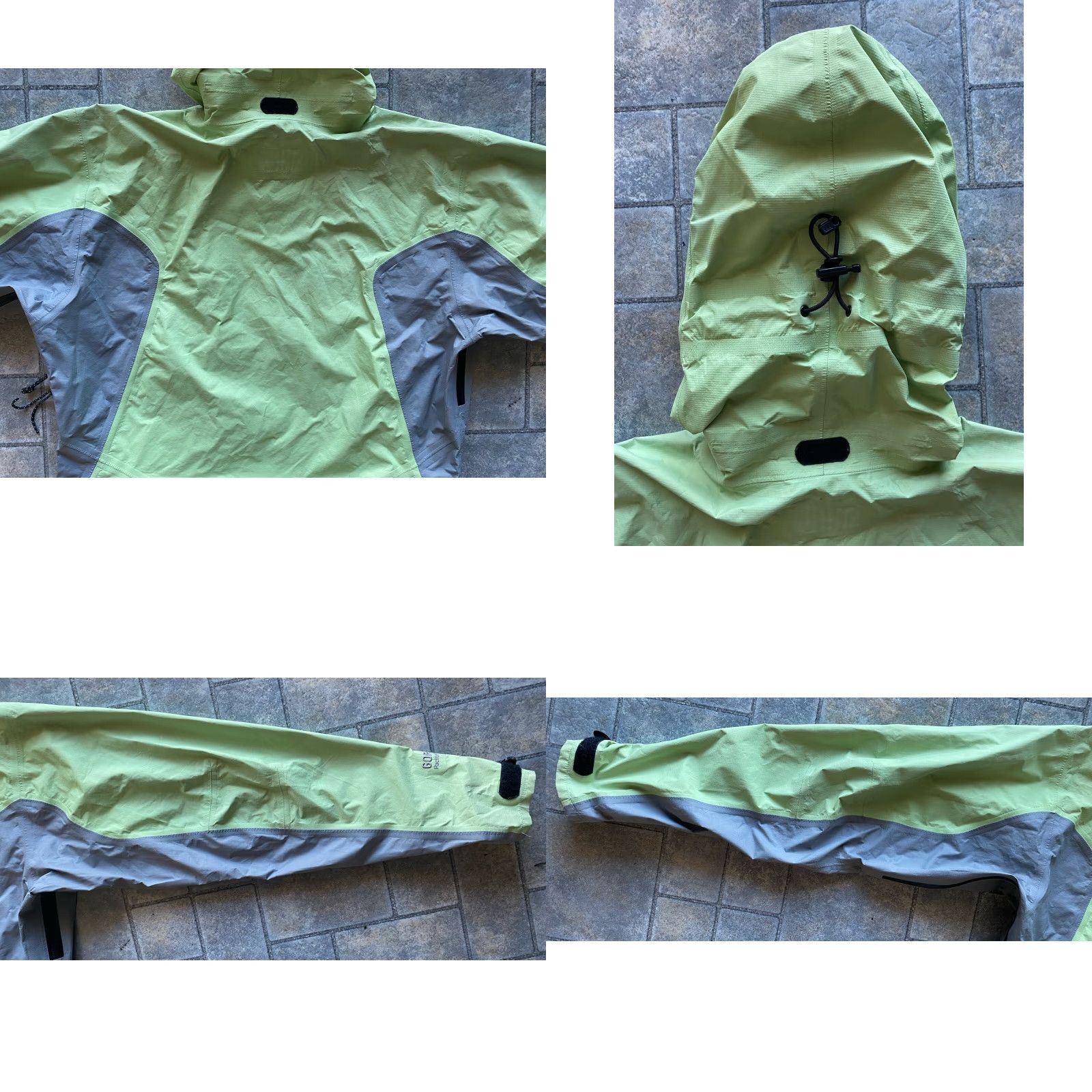 Mountain Hardwear VINTAGE Mountain Hardwear Goretex Paclite Shell Jacket Green Hooded Womens XS Flaws Wear Size XS / US 0-2 / IT 36-38 - 10 Thumbnail