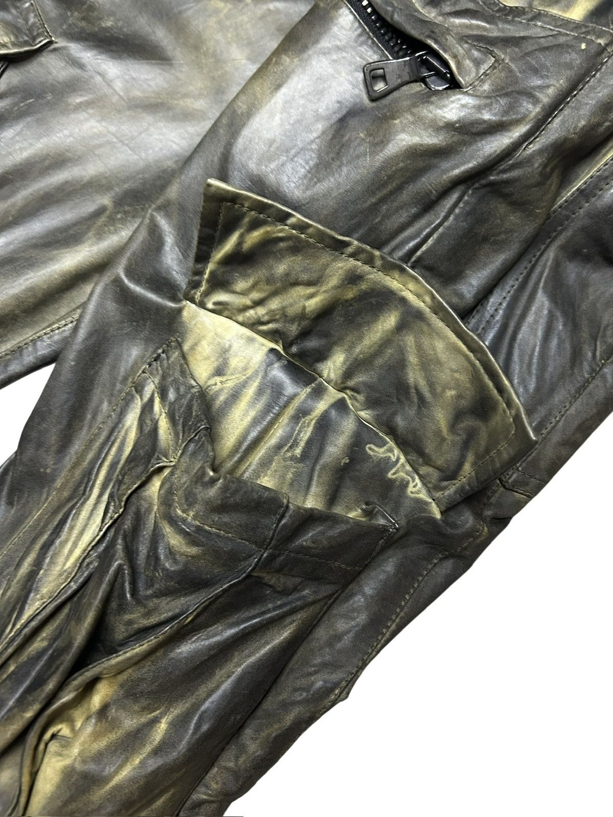 Balmain S/S 10 Decarnin Leather Cargo Trousers Size 26" / US 2 / IT 38 - 8 Thumbnail