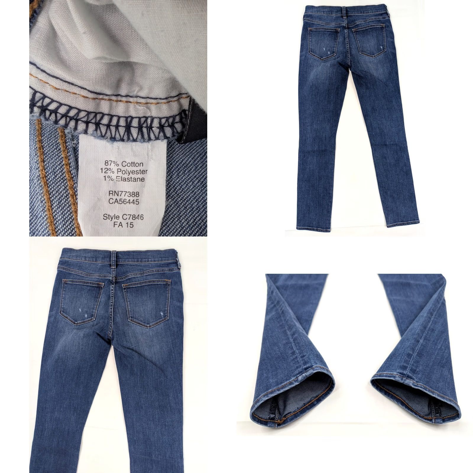 J.Crew J. Crew Skinny Denim Jeans Women 27x27.5 Distressed Stretch Blue N/A EUC C7846 Size 27" / US 4 / IT 40 - 8 Thumbnail