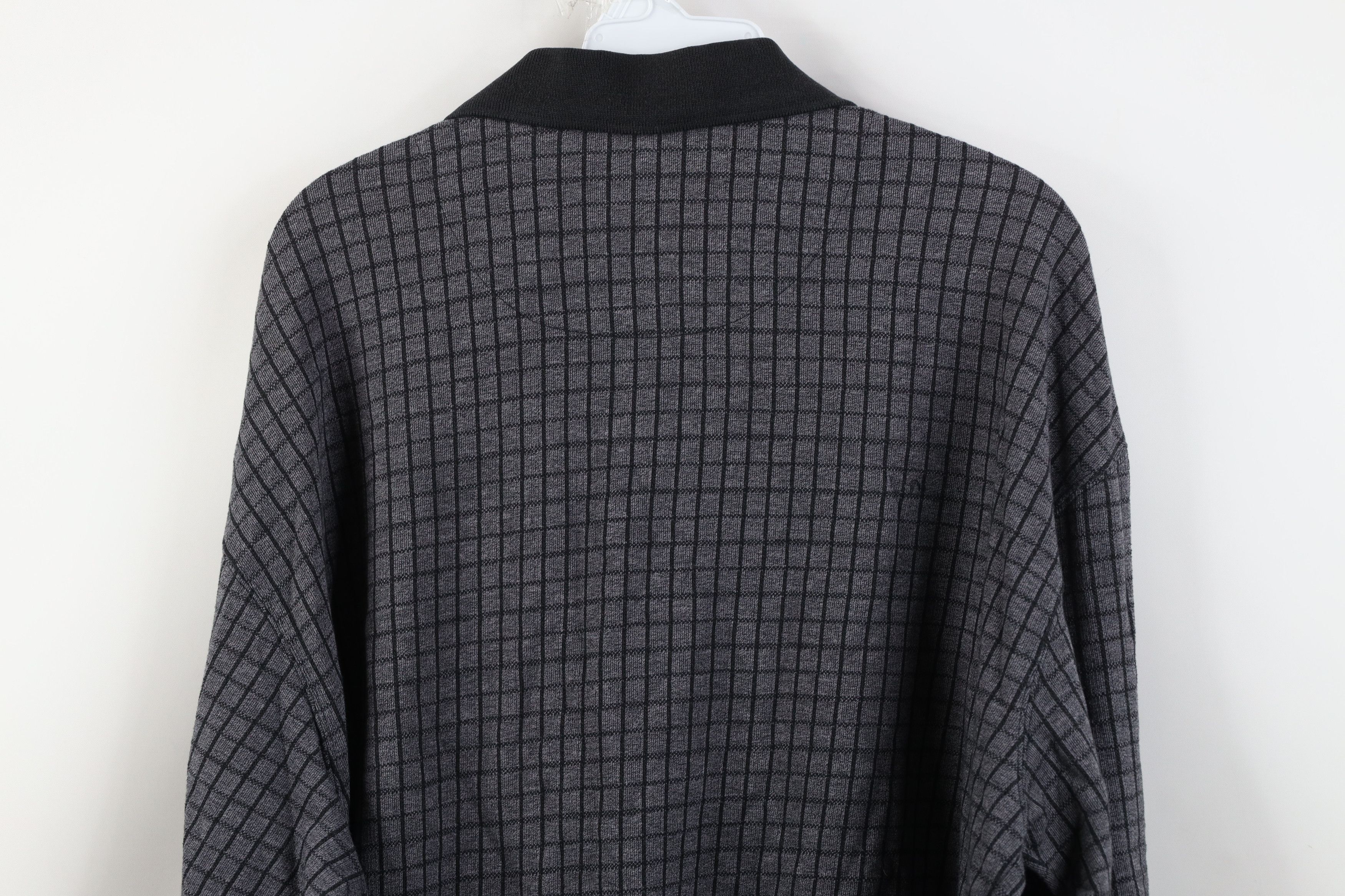 Vintage Vintage 90s Streetwear Long Sleeve Rugby Polo Shirt Plaid Size US XXL / EU 58 / 5 - 12 Thumbnail