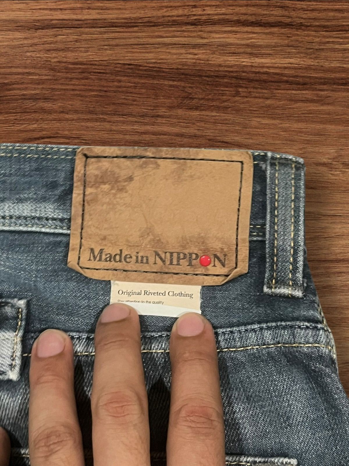 Japanese Brand × Tornado Mart Vintage Japanese Back Number Buckle Back Blue Faded Jeans Size US 33 - 17 Thumbnail