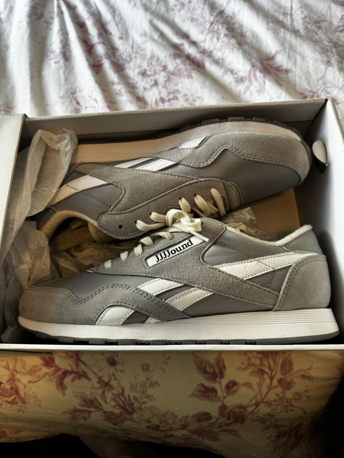 JJJJound × Reebok Reebok x JJJJound Classic Nylon Gray White Sneaker Men Size US 10 / EU 43 - 1 Thumbnail