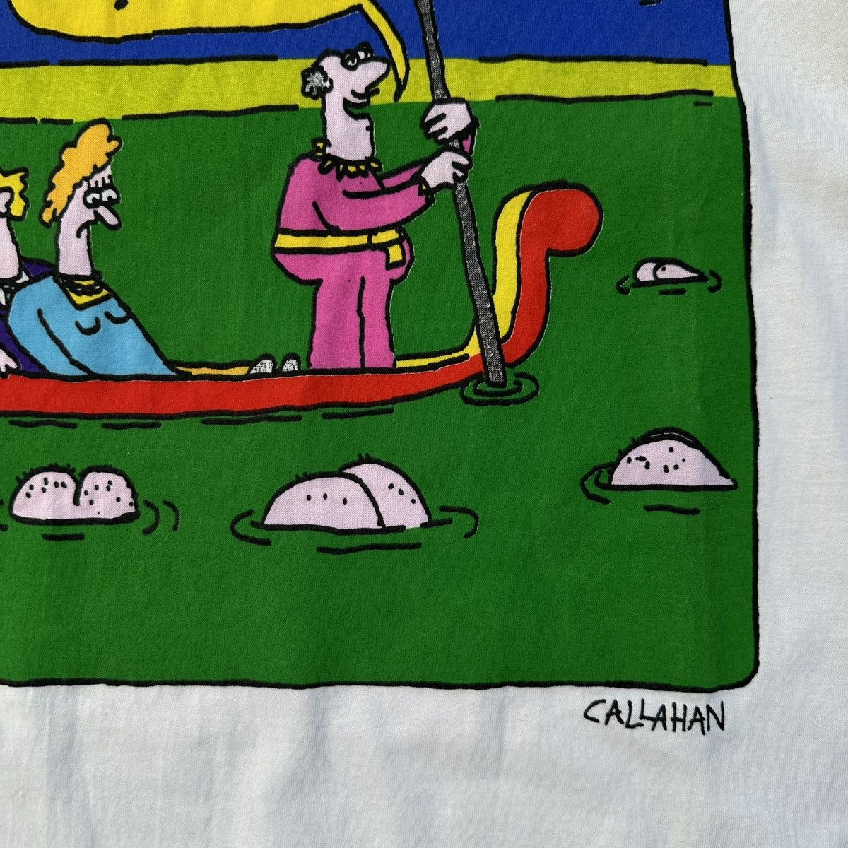 Vintage 1992 MOON RIVER JOHN CALLAHAN T-Shirt Size US XL / EU 56 / 4 - 4 Thumbnail