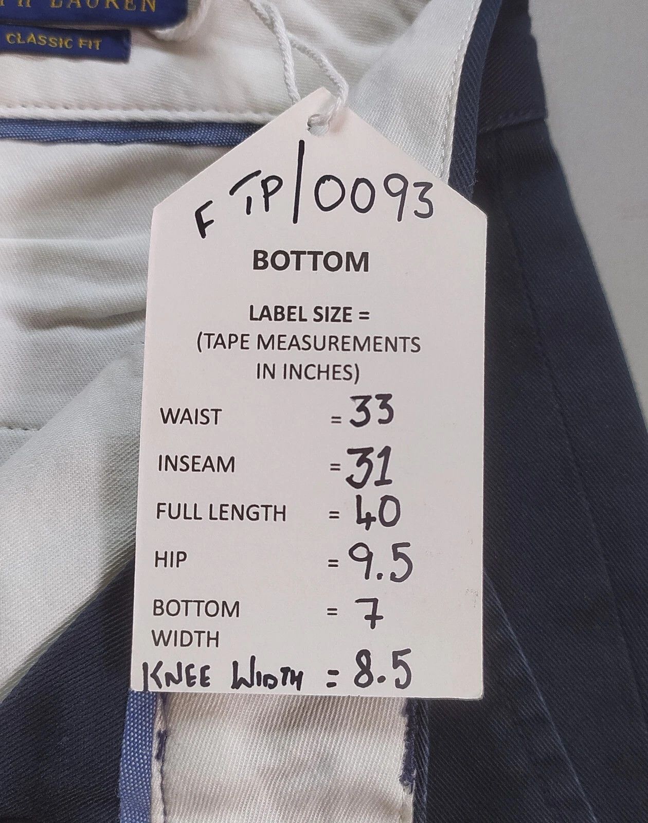Polo Ralph Lauren Polo Ralph Lauren Classic Fit Chino Pant FTP 0093 Size US 32 / EU 48 - 6 Thumbnail
