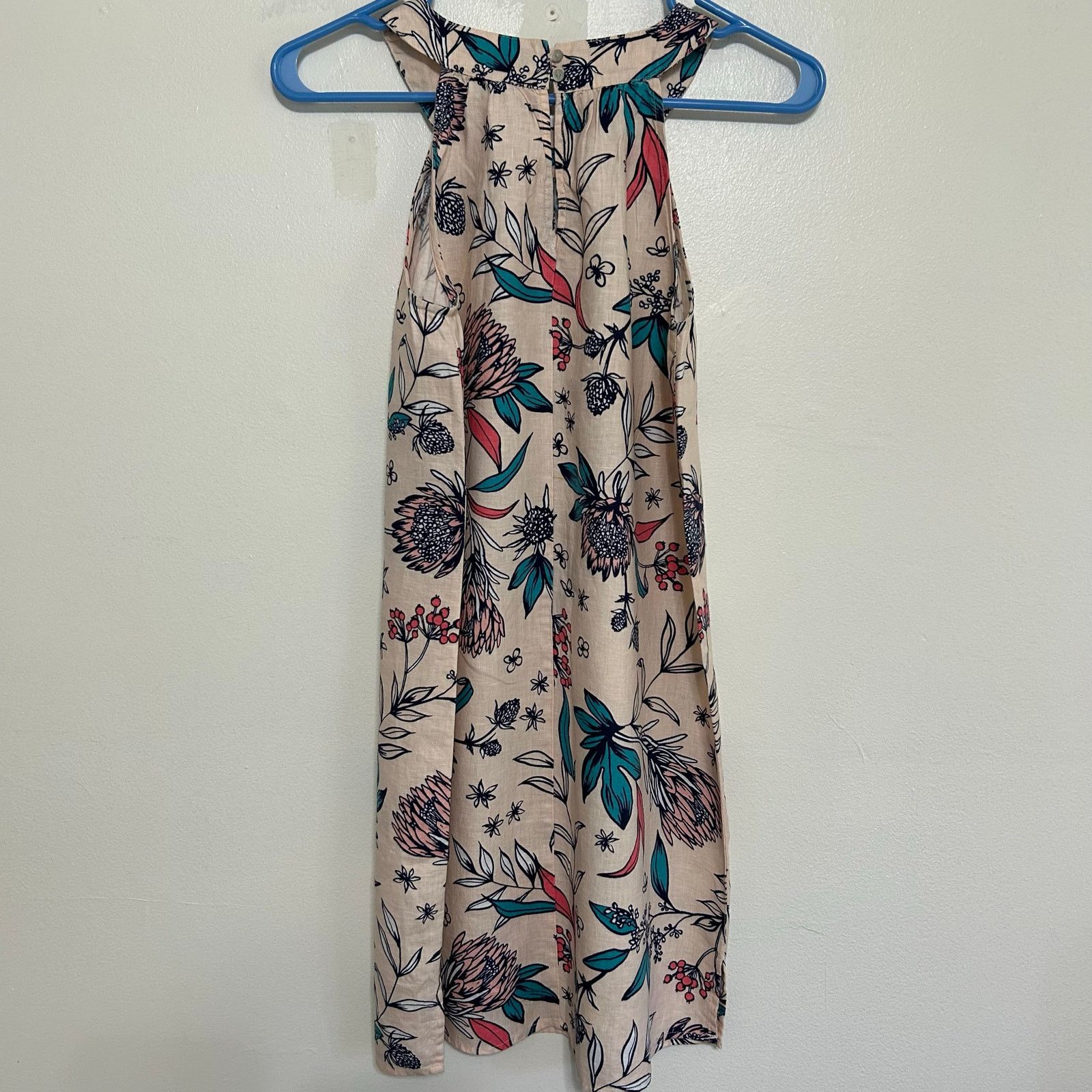 Other Rachel Ashwell Pink Linen Botanical Shift Dress XS Size XS / US 0-2 / IT 36-38 - 2 Thumbnail