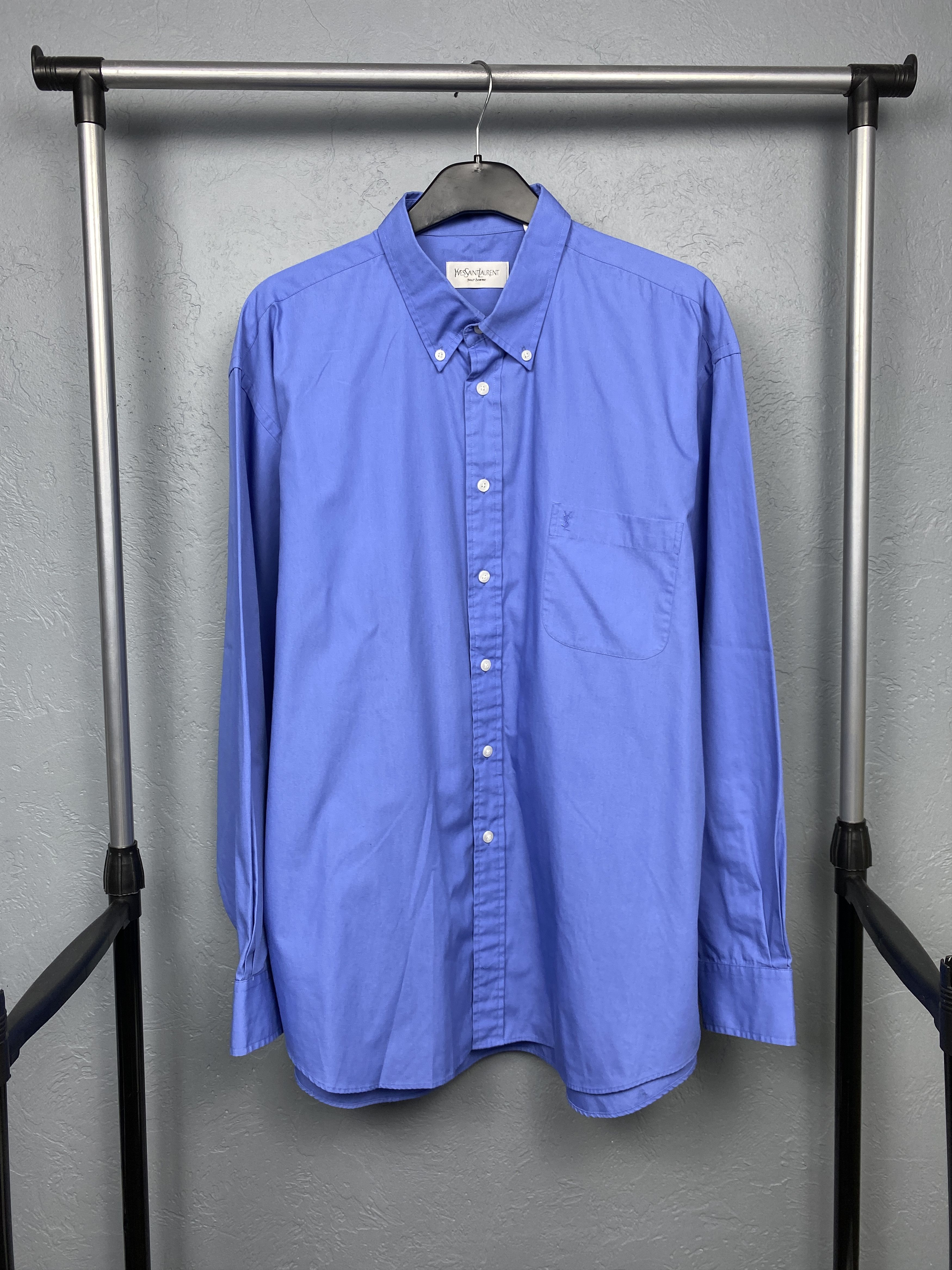 Yves Saint Laurent Yves Saint Laurent YSL Vintage Mens Long Sleeve Shirt Size US XL / EU 56 / 4 - 1 Thumbnail