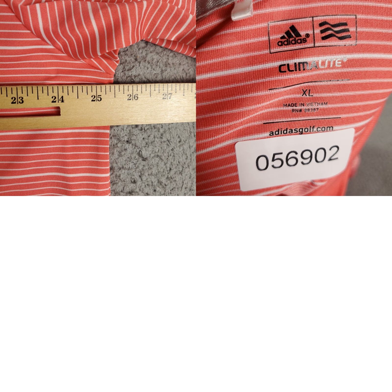 Adidas Adidas Polo Shirt Mens XL Pink Striped Golf Short Sleeve Polo Shirt XL Mens Pink Adidas Striped Polo Short Sleeve Golf Shirt Size US XL / EU 56 / 4 - 8 Thumbnail
