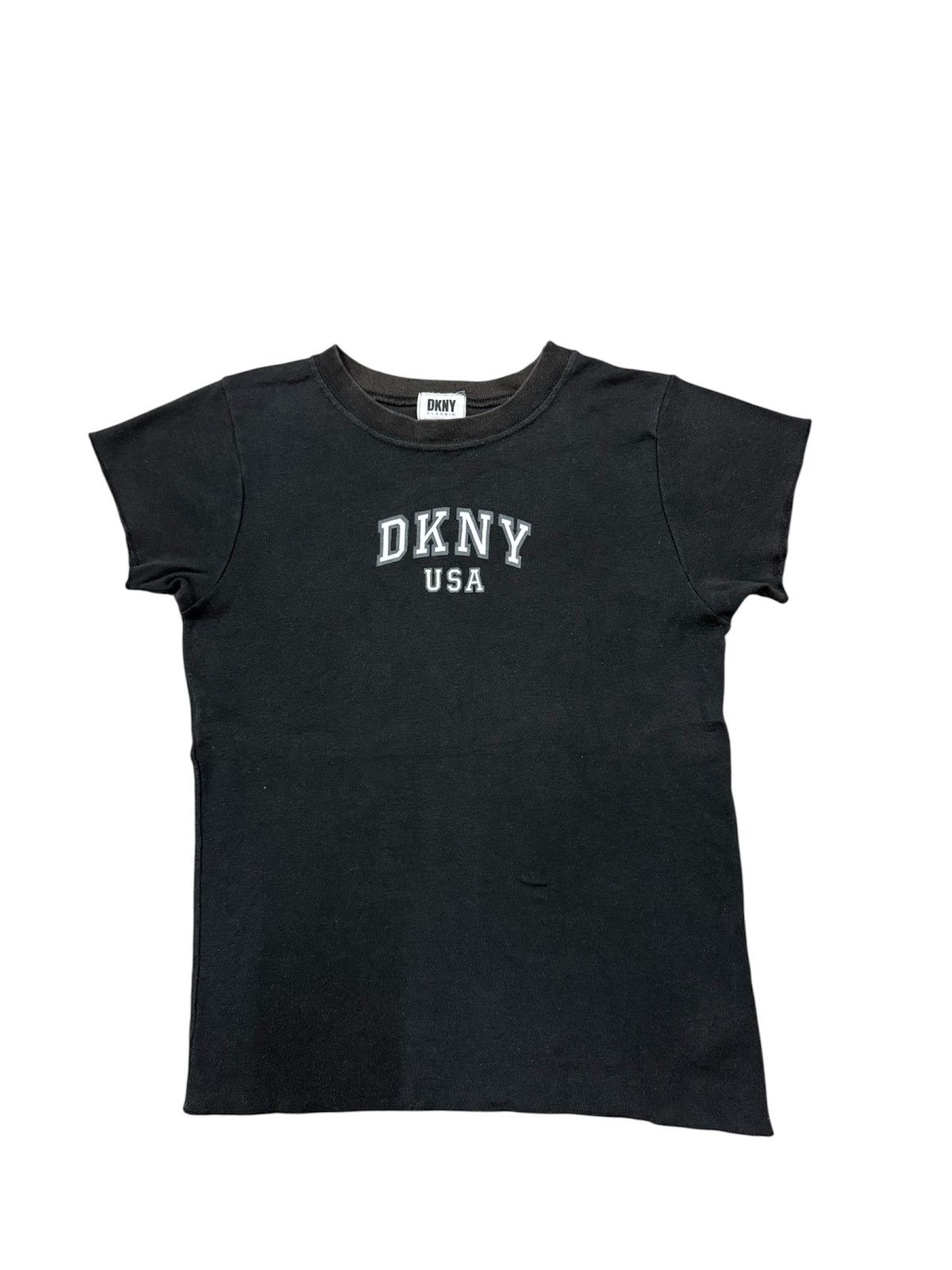 DKNY × Designer × Vintage Vintage DKNY USA Round Neck Short Sleeve Tshirt Size XXS / US 00 / IT 34 - 1 Thumbnail