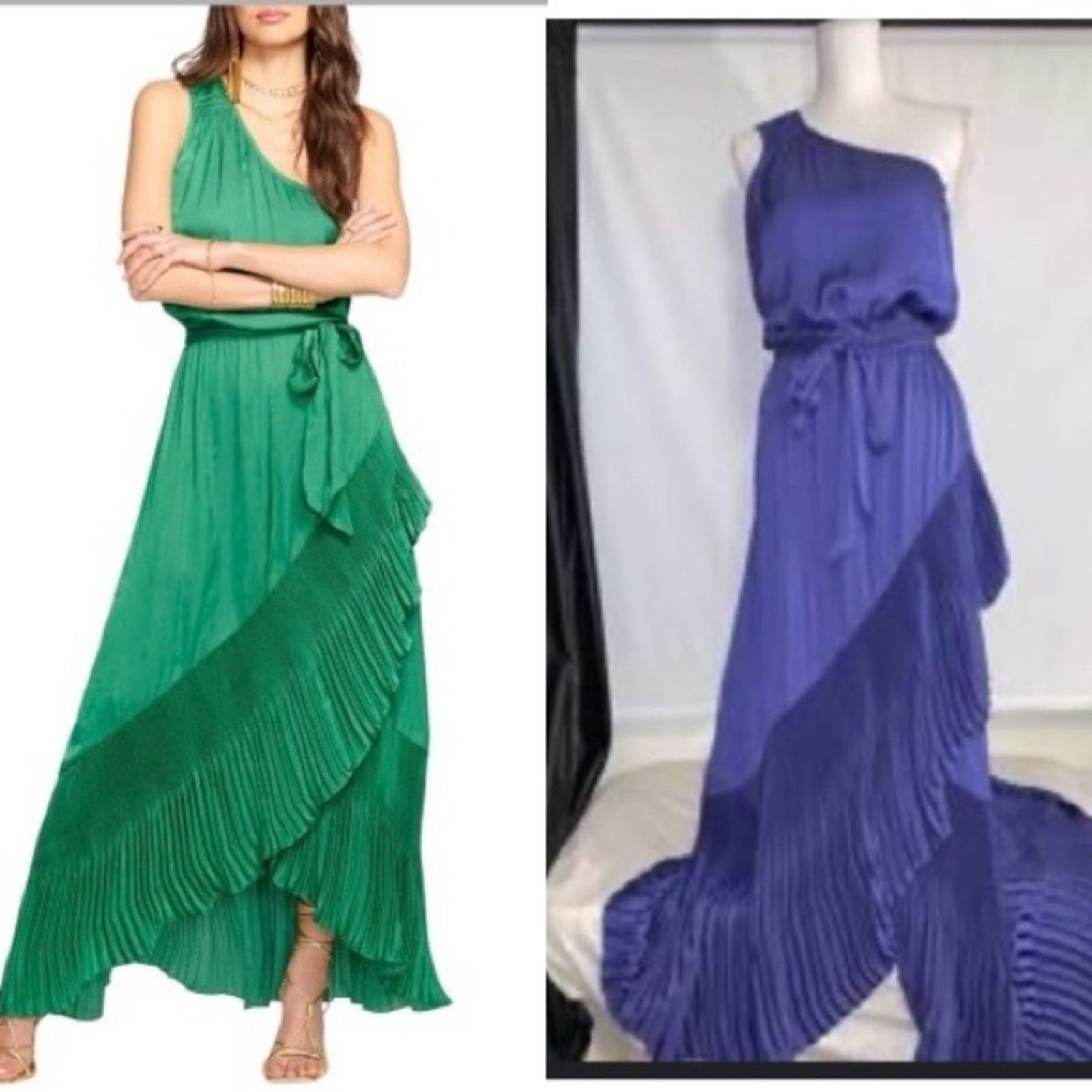 Ramy Brook NWT Ramy Brook $545 One-Shoulder BLUE Dress Size S Size S / US 4 / IT 40 - 1 Thumbnail