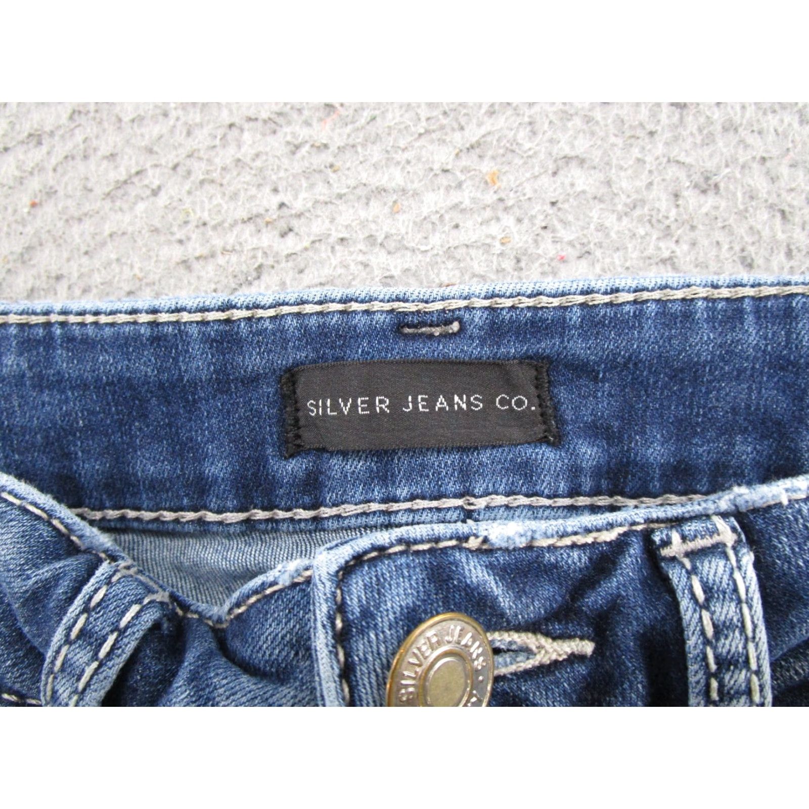Silver Jeans Co. Silver Jeans Co Avery Skinny Blue Denim Jeans Size 29 Women Stretch 5-Pocket Size 29" - 4 Thumbnail