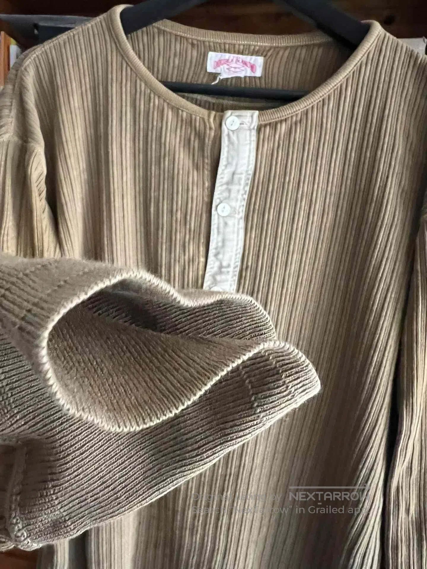 The Real McCoy's The Real McCoy Vintage Henley Long. Size US XXS / EU 40 - 4 Thumbnail