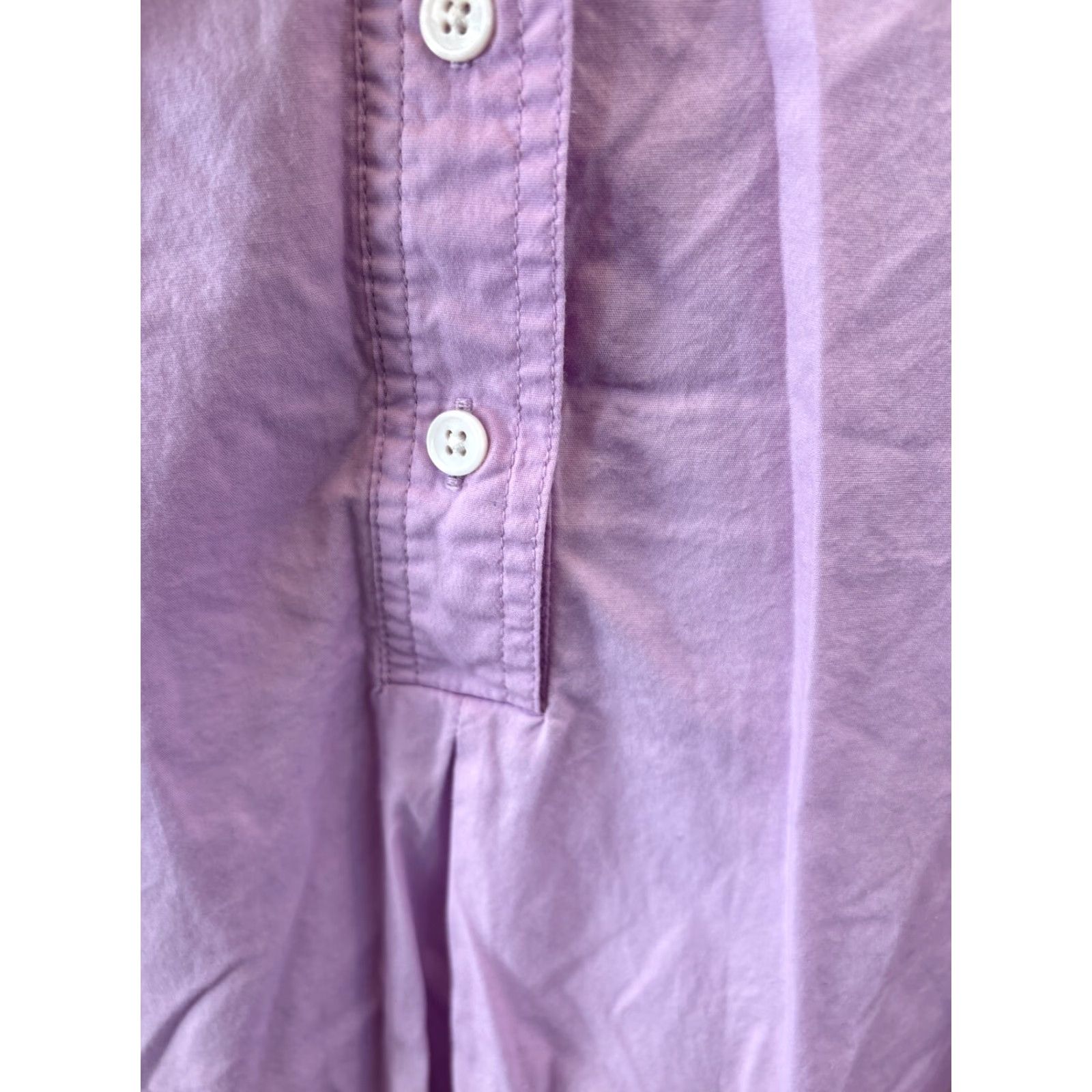 Vintage J. Peterman Shirt Dress Purple Pink XL Long Sleeve Buttondown Cotton Pullover 3/4 Length Casual Workwear Size XL / US 12-14 / IT 48-50 - 4 Thumbnail