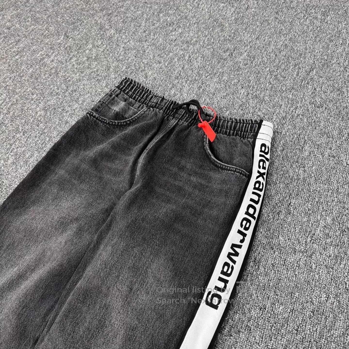 Alexander Wang Black Denim Pants with Side Stripe, Size 30. Size US 30 / EU 46 - 4 Thumbnail