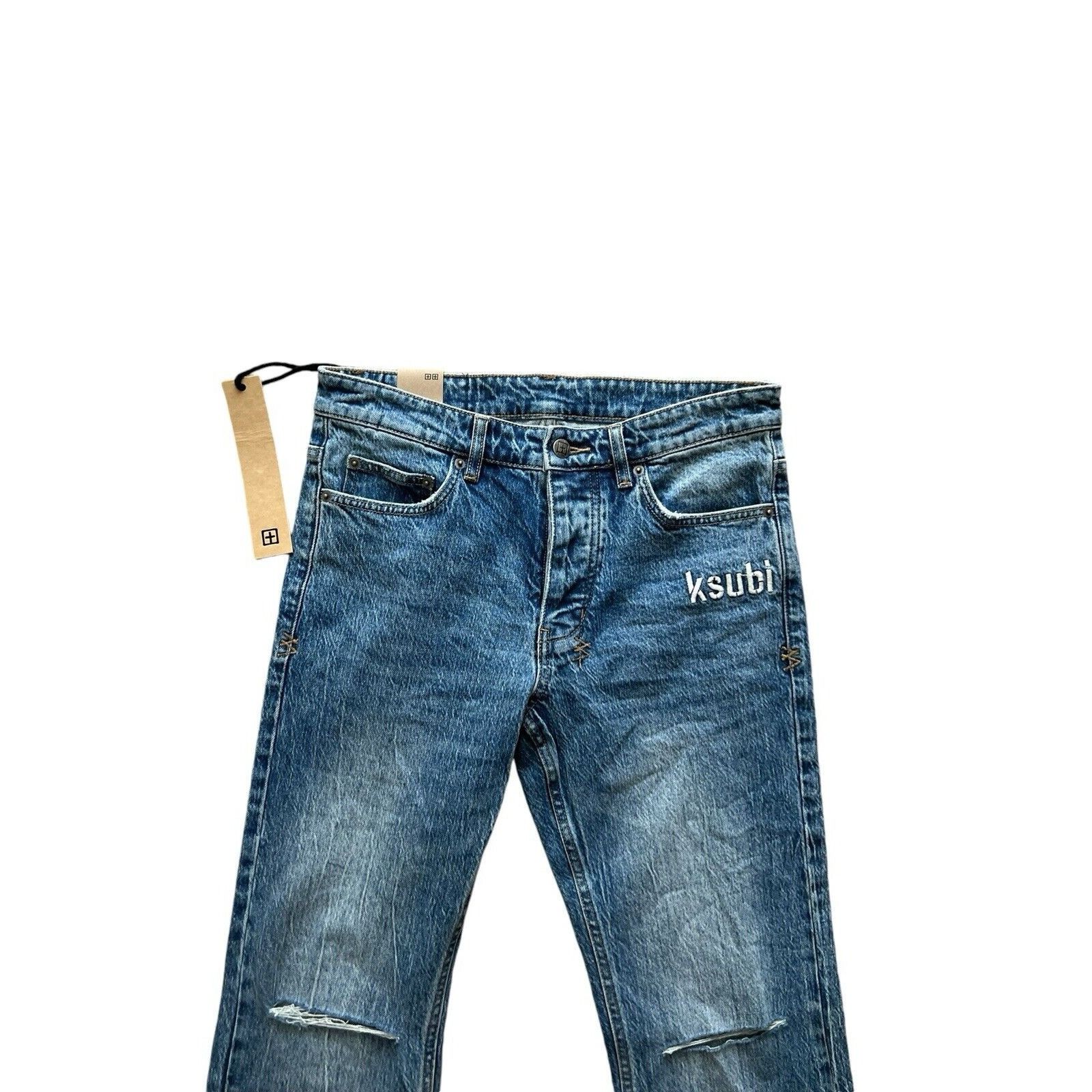 Ksubi Ksubi Jeans Mens Hazlow Straight Fit Blue $240 Size 30/32 Size US 30 / EU 46 - 2 Thumbnail
