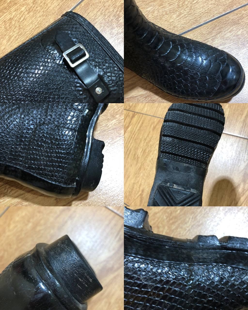 Hunter Vintage Boots black Hunter logo Y2K streetwear Size US 5.5 / EU 38 - 23 Thumbnail