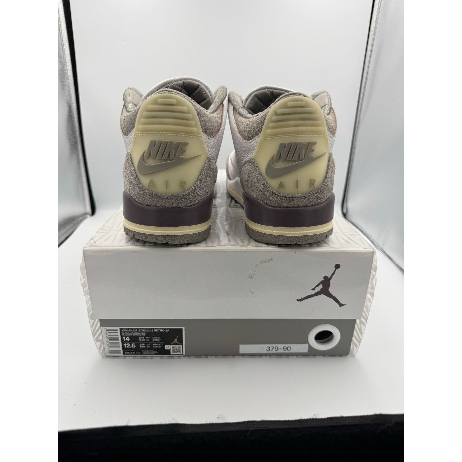 Nike A Ma Maniere x Air Jordan 3 Sz 14W/12.5M DH3434 110 # 379 Size US 12.5 / EU 45-46 - 6 Thumbnail