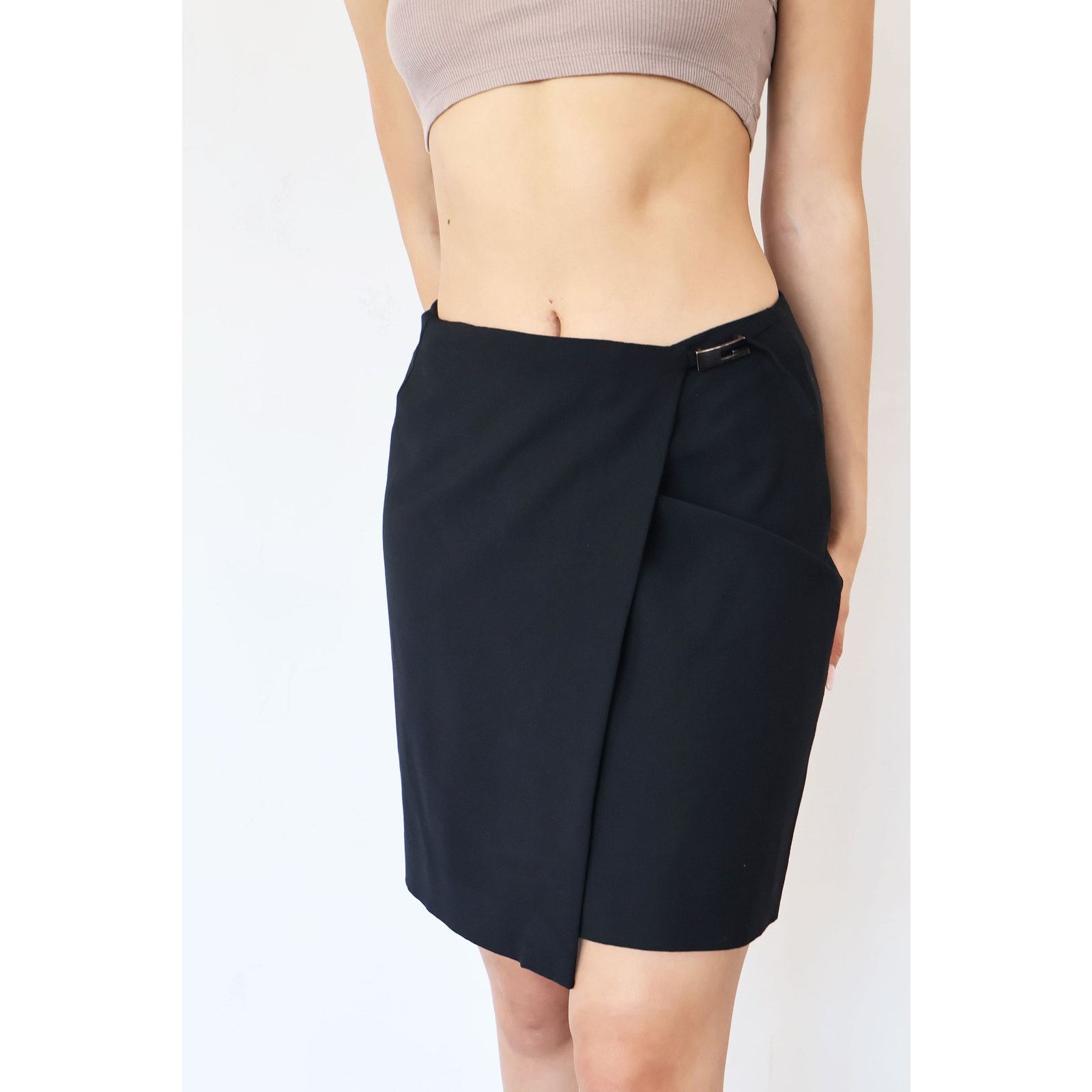 Gucci GUCCI by Tom Ford 1998 Wool Wrap Skirt Size 26" / US 2 / IT 38 - 8 Thumbnail