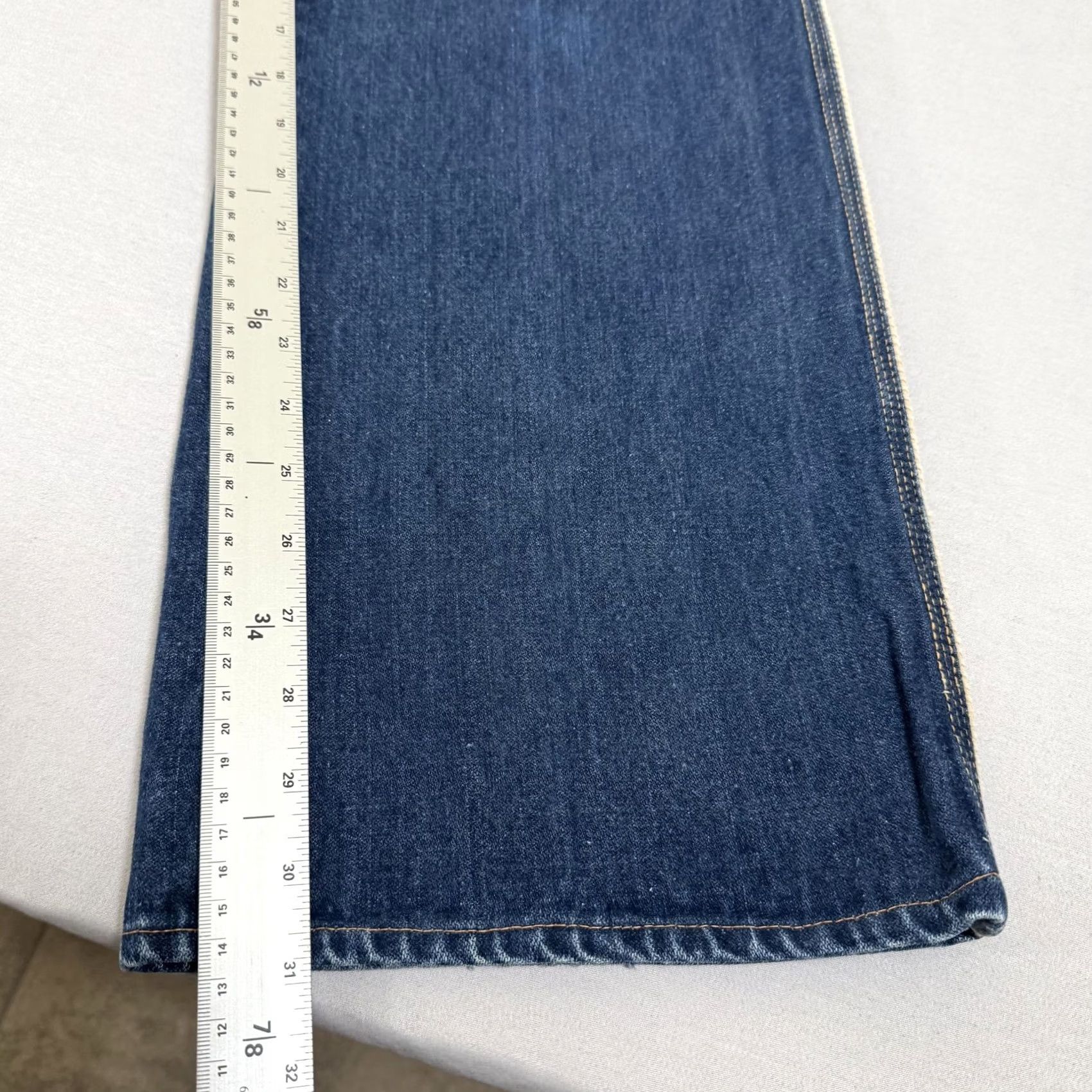 Denime VINTAGE Womens Jeans 13 Blue Bootcut Denim Pants 90s Size 34" / US 12 / IT 48 - 6 Thumbnail