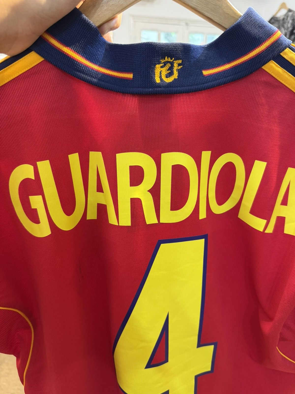 Adidas 2000 Spain football jersey #4 pep guardiola Size US M / EU 48-50 / 2 - 9 Thumbnail