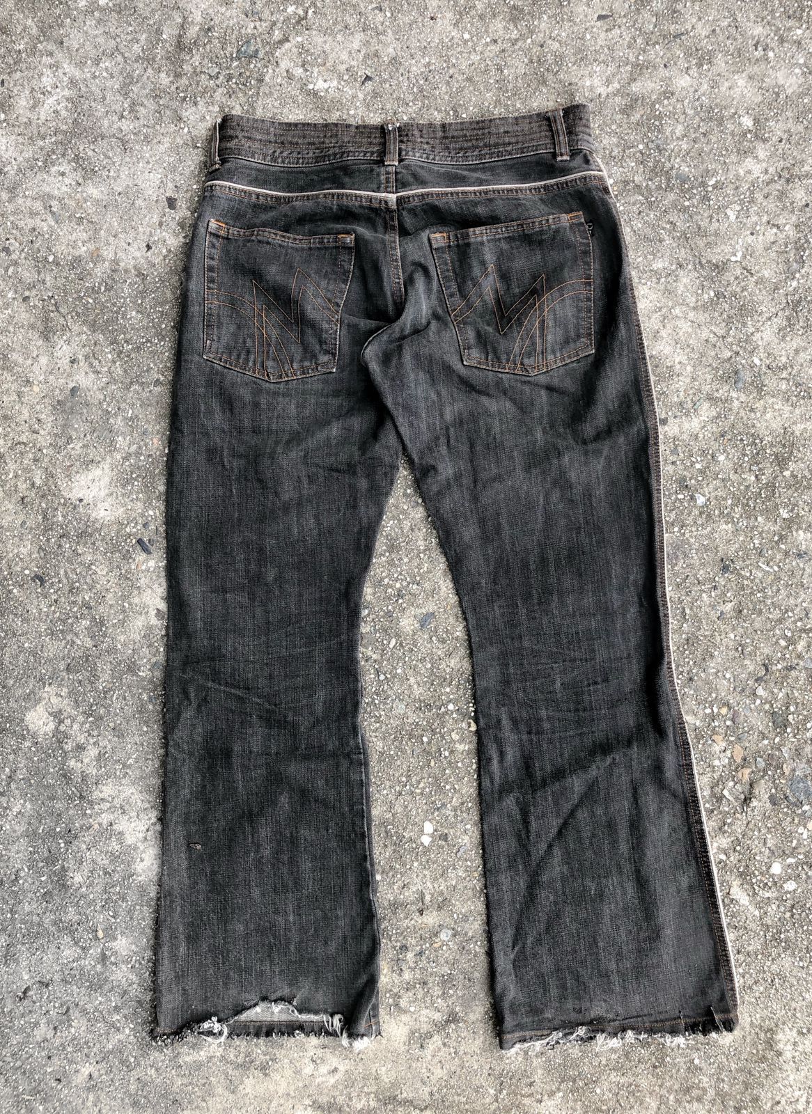 If Six Was Nine Morgan Homme Striped Flared Jeans Size US 31 - 2 Thumbnail