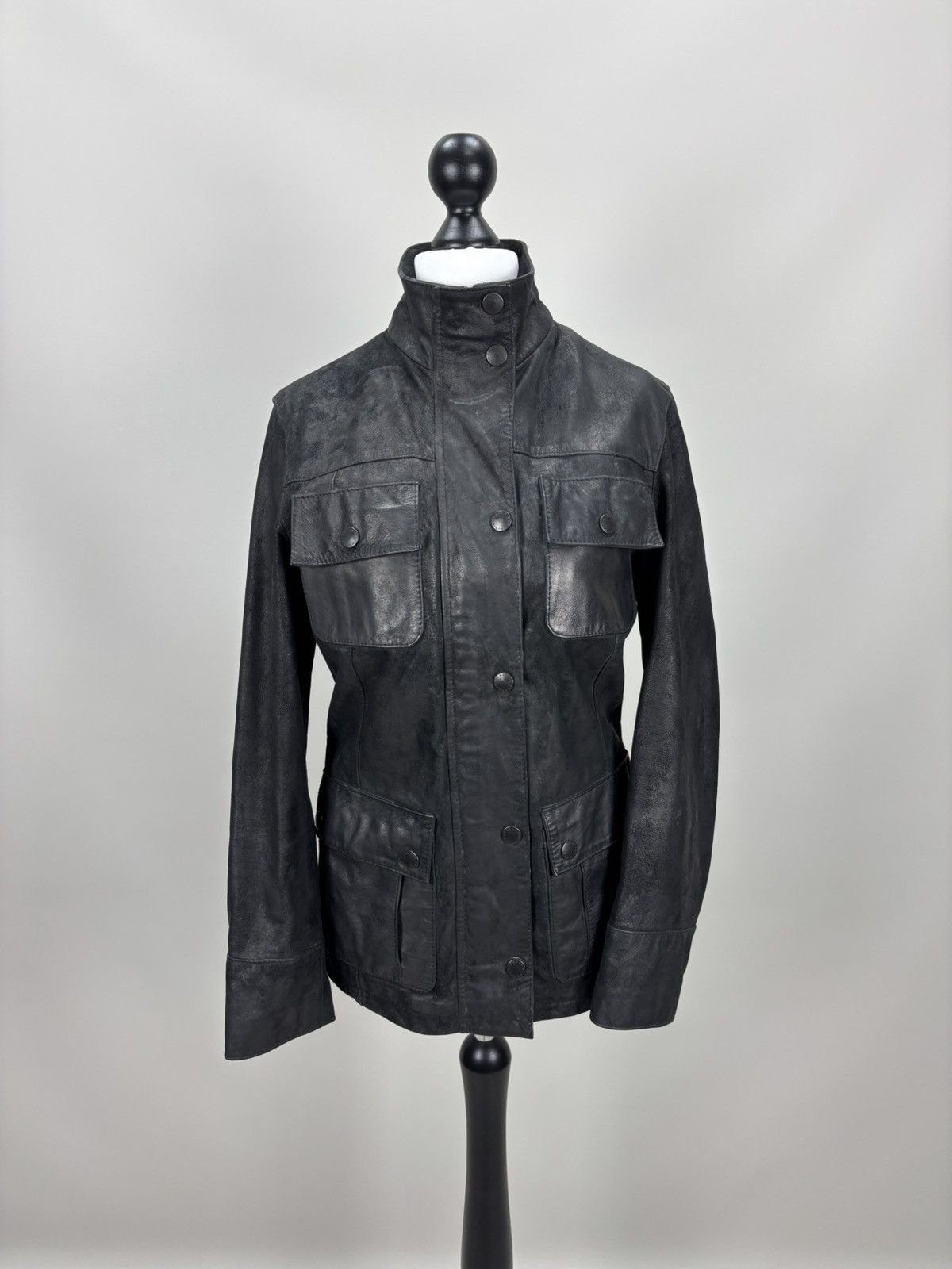 Barbour Womens leather jacket Barbour Size 6 Color Black Size M / US 6-8 / IT 42-44 - 1 Thumbnail