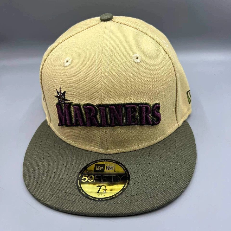 New Era Seattle Mariners Hat Men 7 1/4 59Fifty New Era Snap Back Cap Size ONE SIZE - 3 Thumbnail