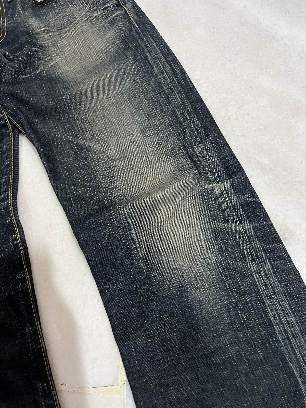 Edwin × Japanese Brand FLARE 90’S EDWIN 503 BLUE TRIP DISTRESS JEANS Size US 31 - 7 Thumbnail