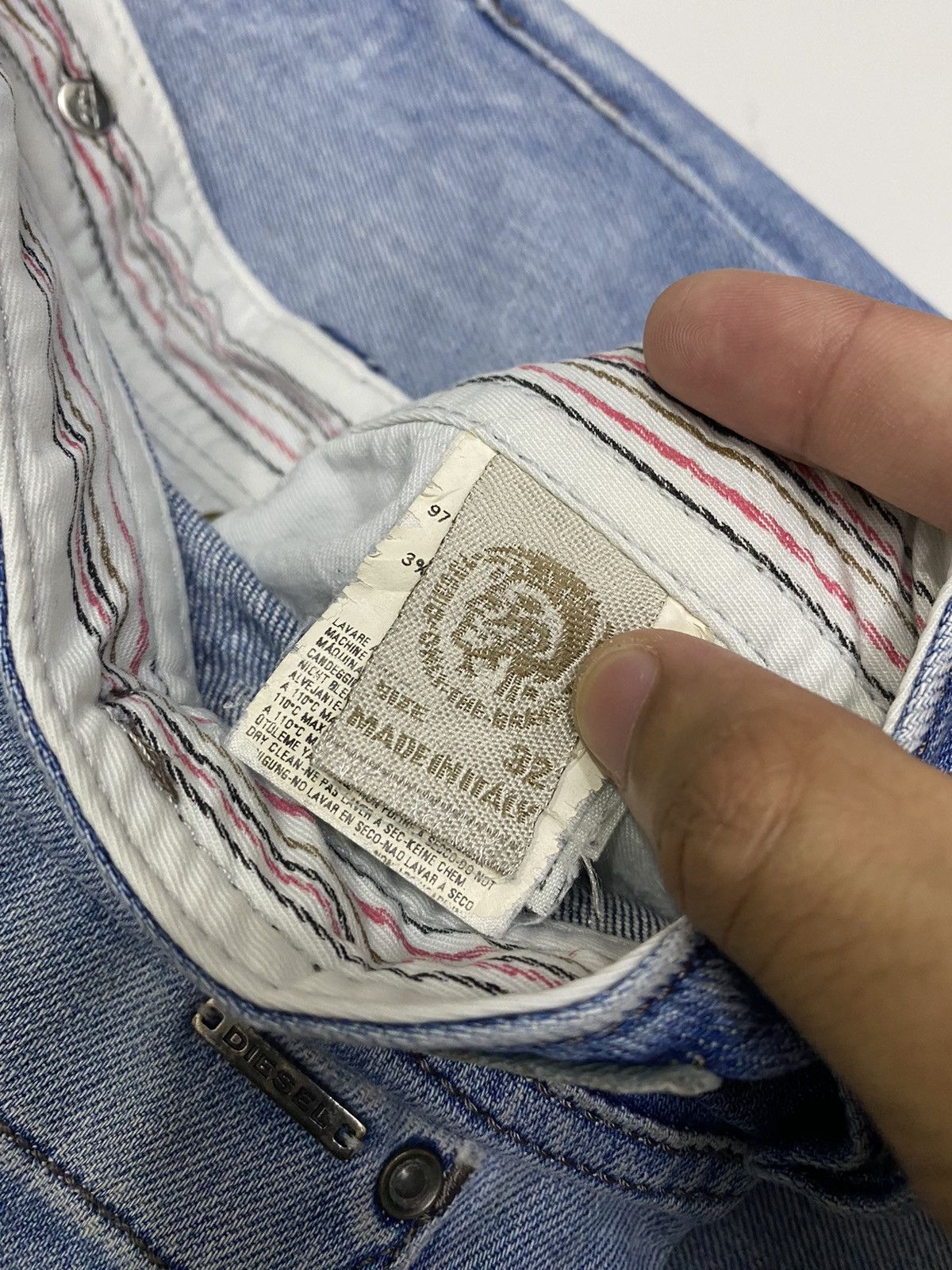 Dior 🔥VINTAGE DIESEL INDUSTRY GLOOVY SLIM CUT DISTRESSED DENIM Size US 34 / EU 50 - 10 Thumbnail