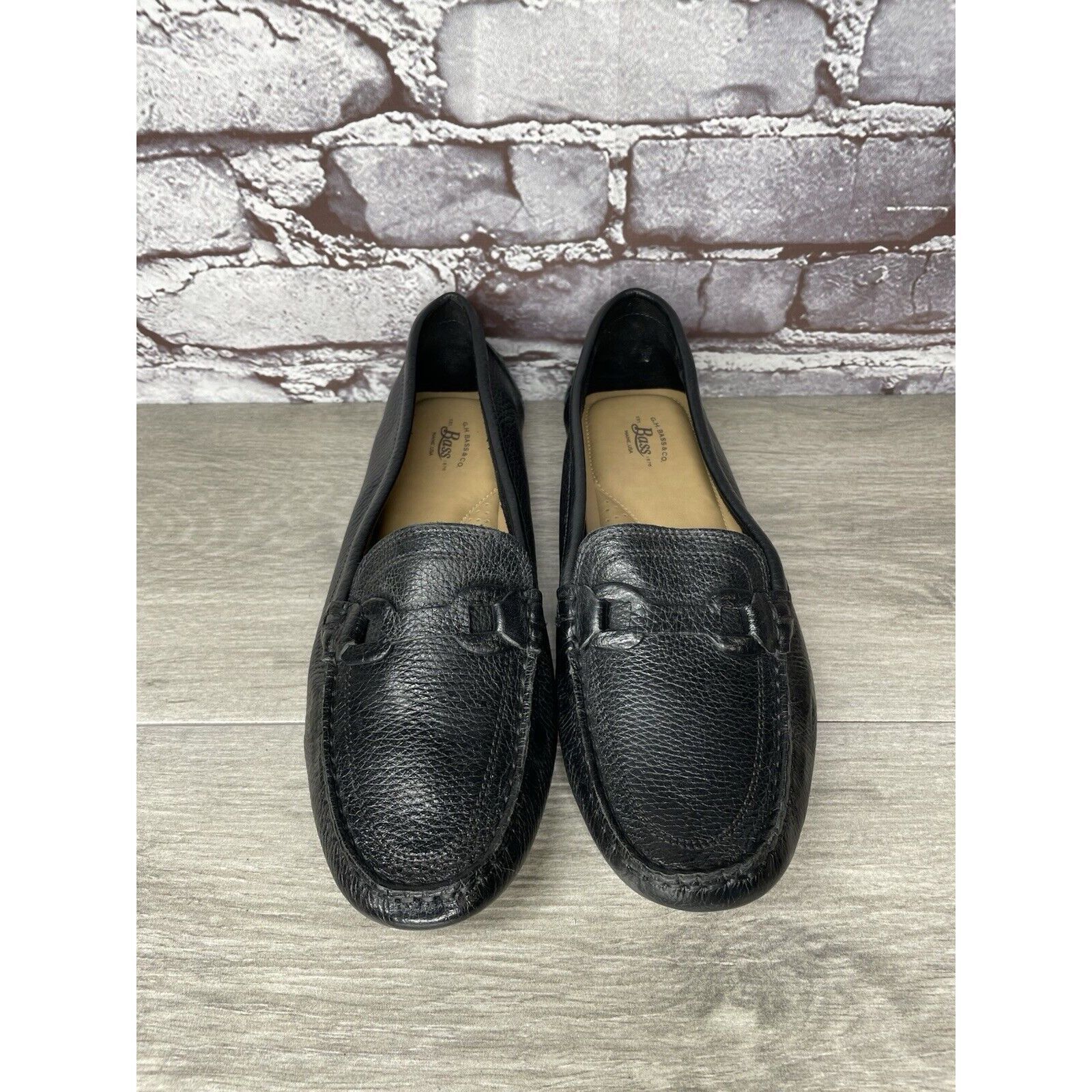 Bass G.H. Bass & Co. Bass Reese Black Leather Driving Loafers Wom Size US 9.5 / IT 39.5 - 6 Thumbnail