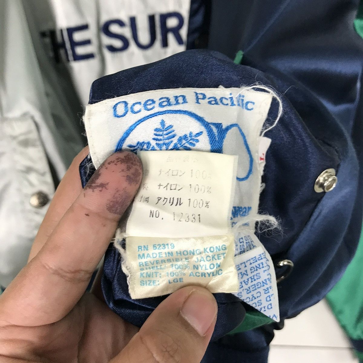 Ocean Pacific × Vintage 💥 VINTAGE 1980s OCEAN PACIFIC REVERSIBLE SATIN JACKET Size US M / EU 48-50 / 2 - 20 Thumbnail