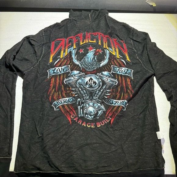 Affliction NEW AFFLICTION BRIGHTON BOMBERS LIVE FAST REVERSIBLE HOODIE Size US L / EU 52-54 / 3 - 5 Thumbnail