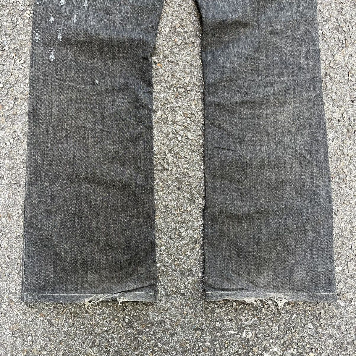 Hysteric Glamour Flared Armani Jeans Big Face Leather Pocket Bootcut Pants Size US 30 / EU 46 - 13 Thumbnail