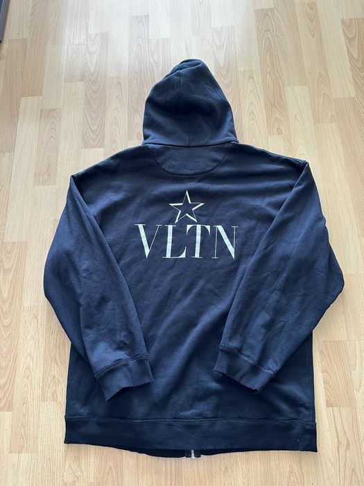 Valentino Black VLTN Star Zip-Up Hoodie Valentino