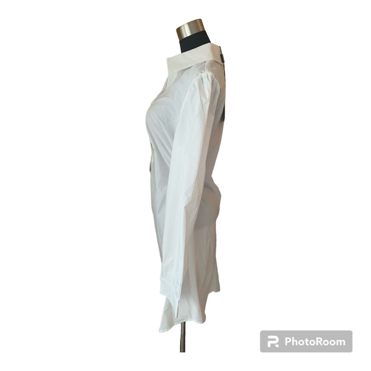PrettyLittleThing New W/ Tag Ruched Side Fitted Shirt Dress Size M / US 6-8 / IT 42-44 - 5 Thumbnail