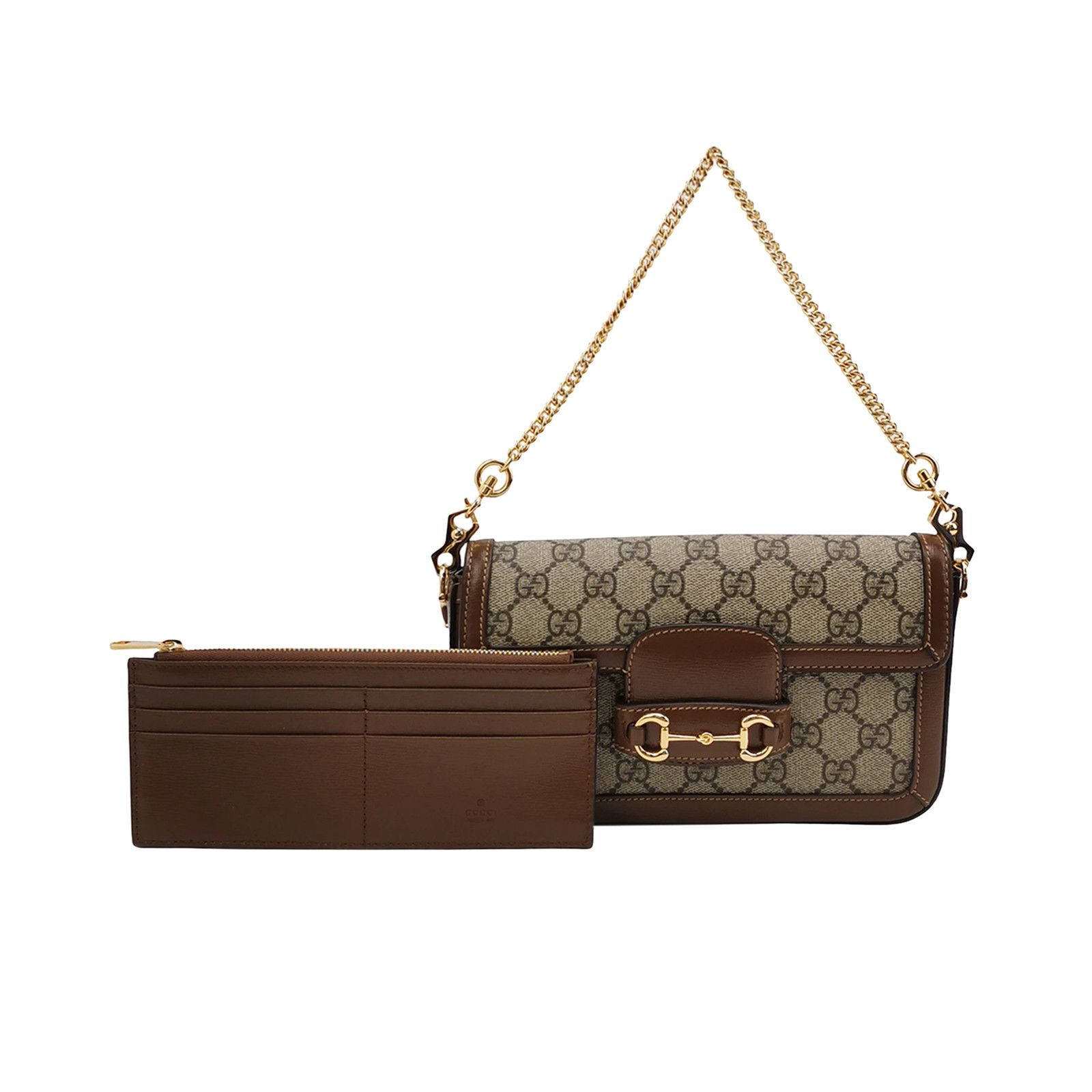Gucci Gucci 1955 GG Supreme Horsebit Shoulder Bag Size ONE SIZE - 1 Thumbnail