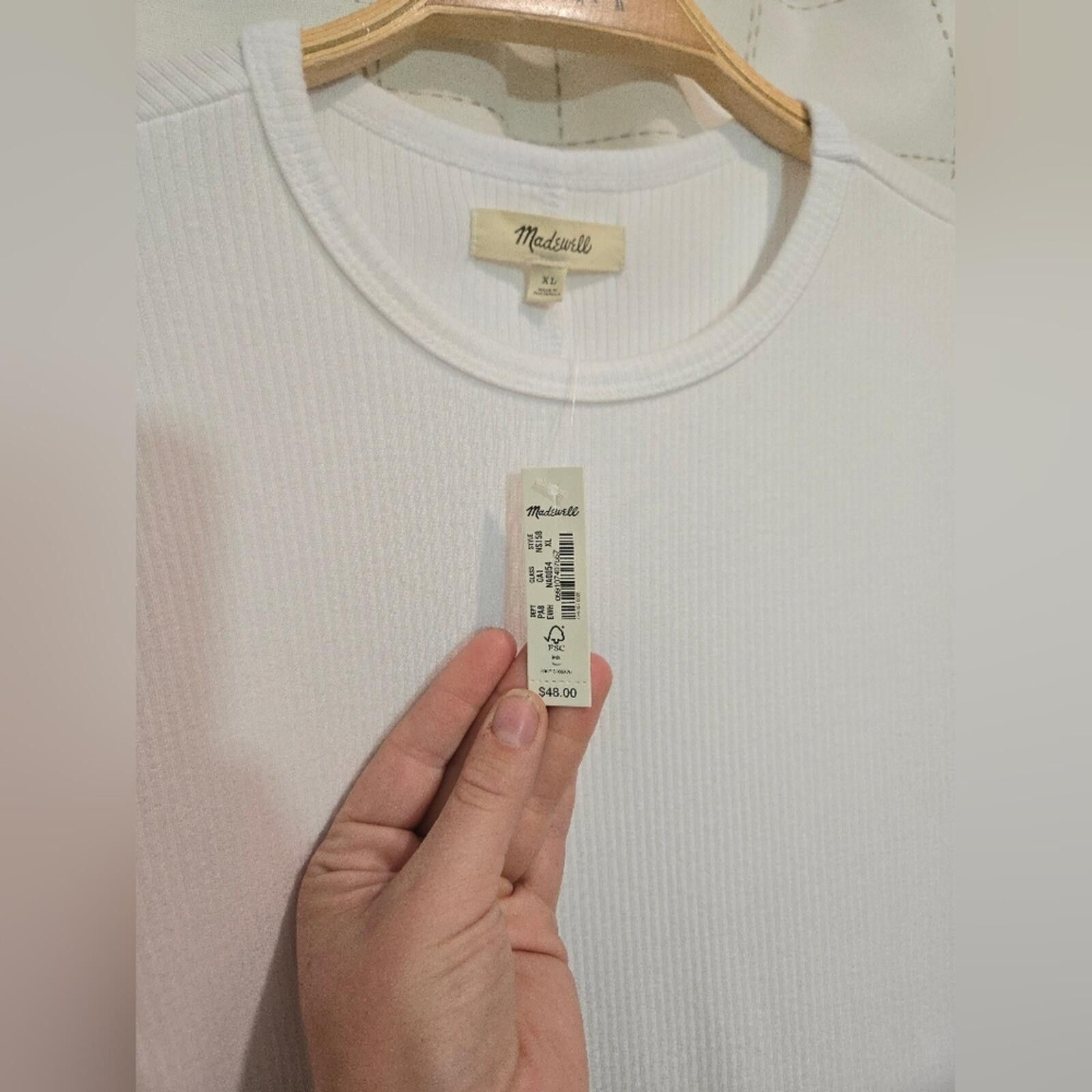 Madewell Madewell Drapey Rib Tee S Size S / US 4 / IT 40 - 4 Thumbnail